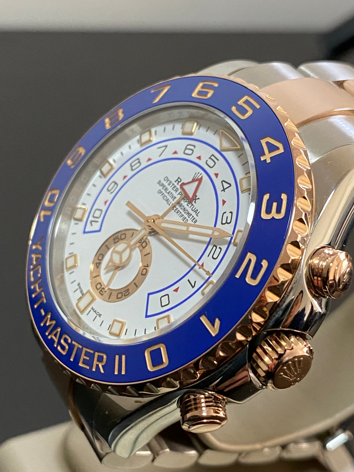 Rolex Steel and Everose Gold Yacht-Master II - 2019 - White Dial - 116681 COMPLETE