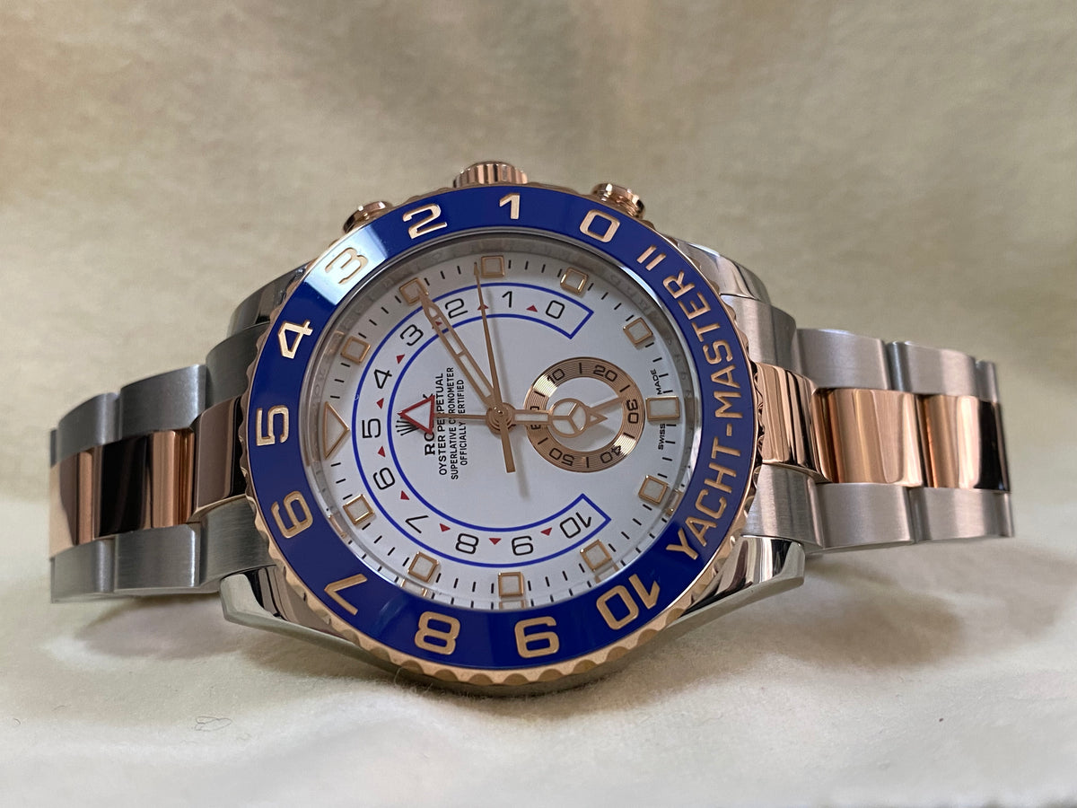 Rolex Steel and Everose Gold Yacht-Master II - 2019 - White Dial - 116681 COMPLETE