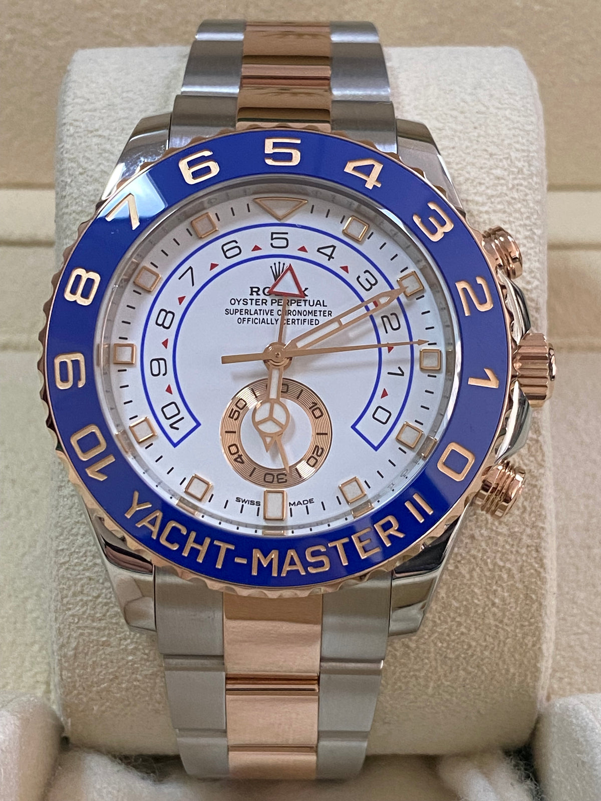 Rolex Steel and Everose Gold Yacht-Master II - 2019 - White Dial - 116681 COMPLETE