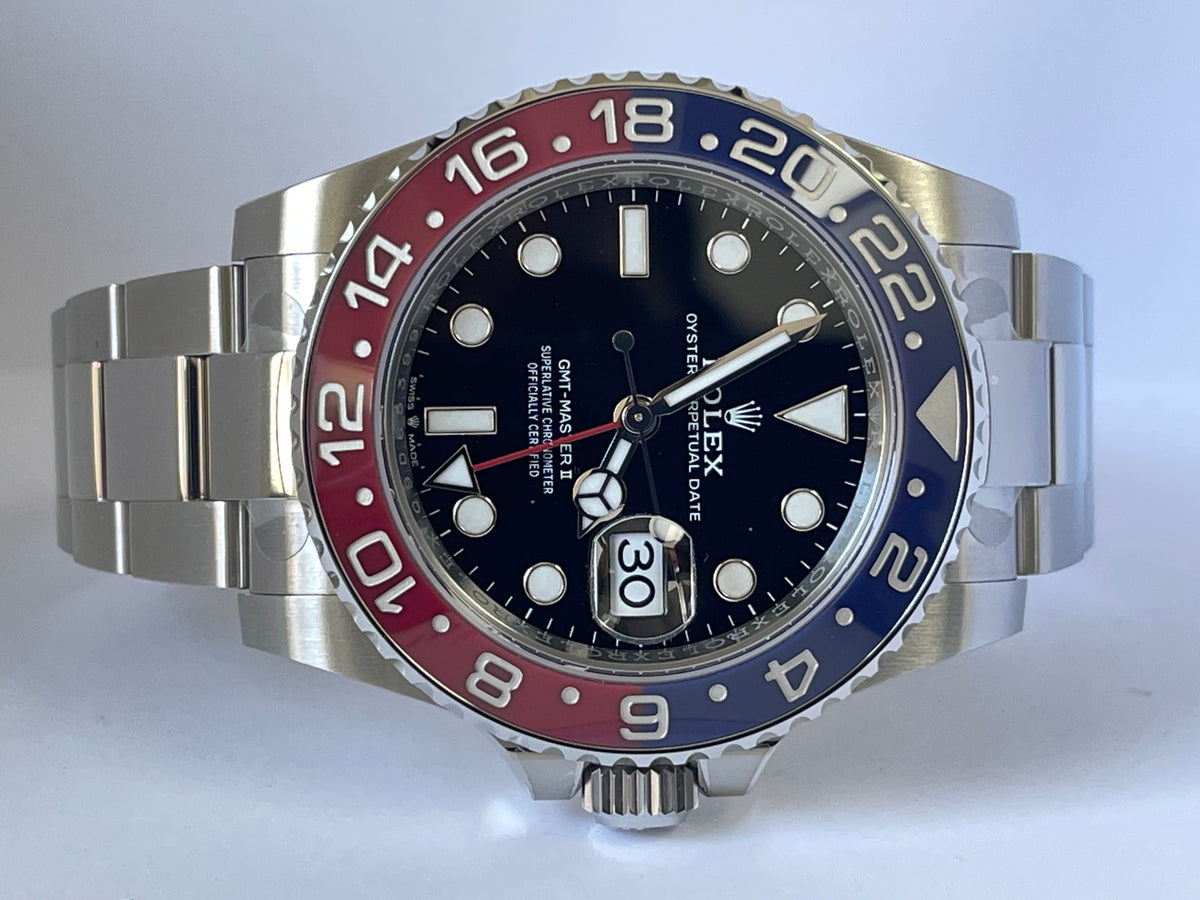 Rolex Steel GMT-Master II - 2024 - "Pepsi" Bezel - Black Dial - Oyster Bracelet - 126710BLRO