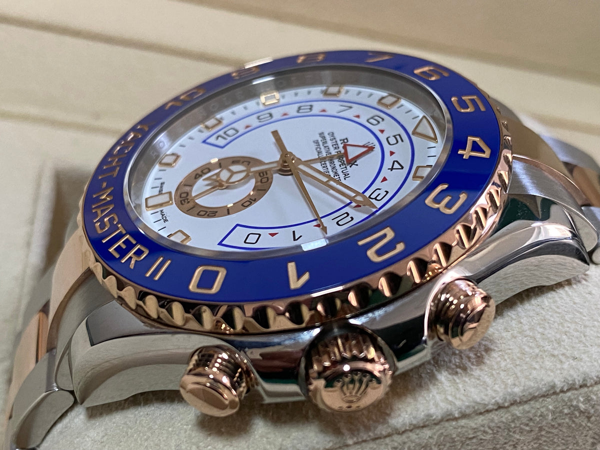 Rolex Steel and Everose Gold Yacht-Master II - 2019 - White Dial - 116681 COMPLETE