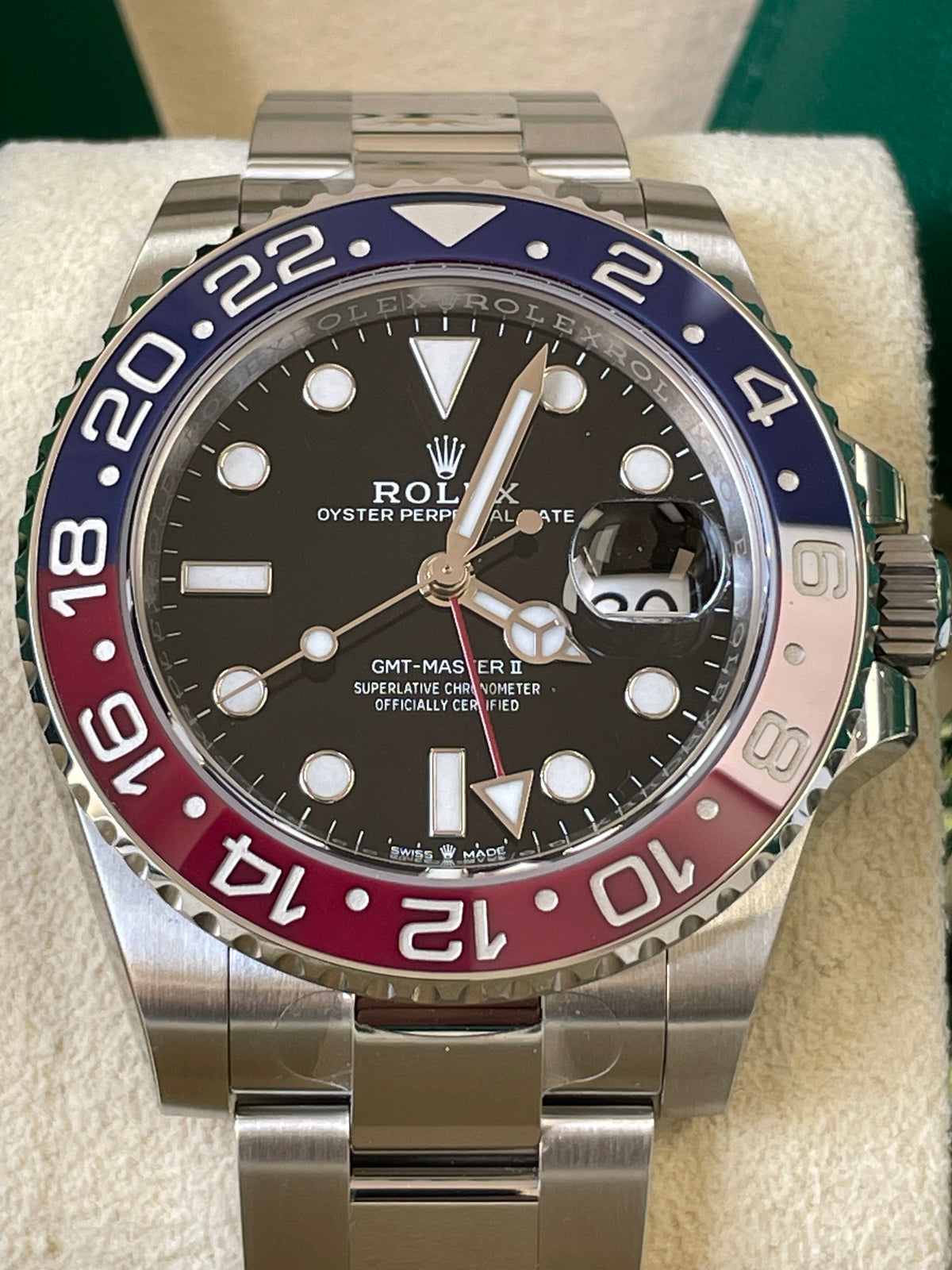 Rolex Steel GMT-Master II - 2024 - "Pepsi" Bezel - Black Dial - Oyster Bracelet - 126710BLRO