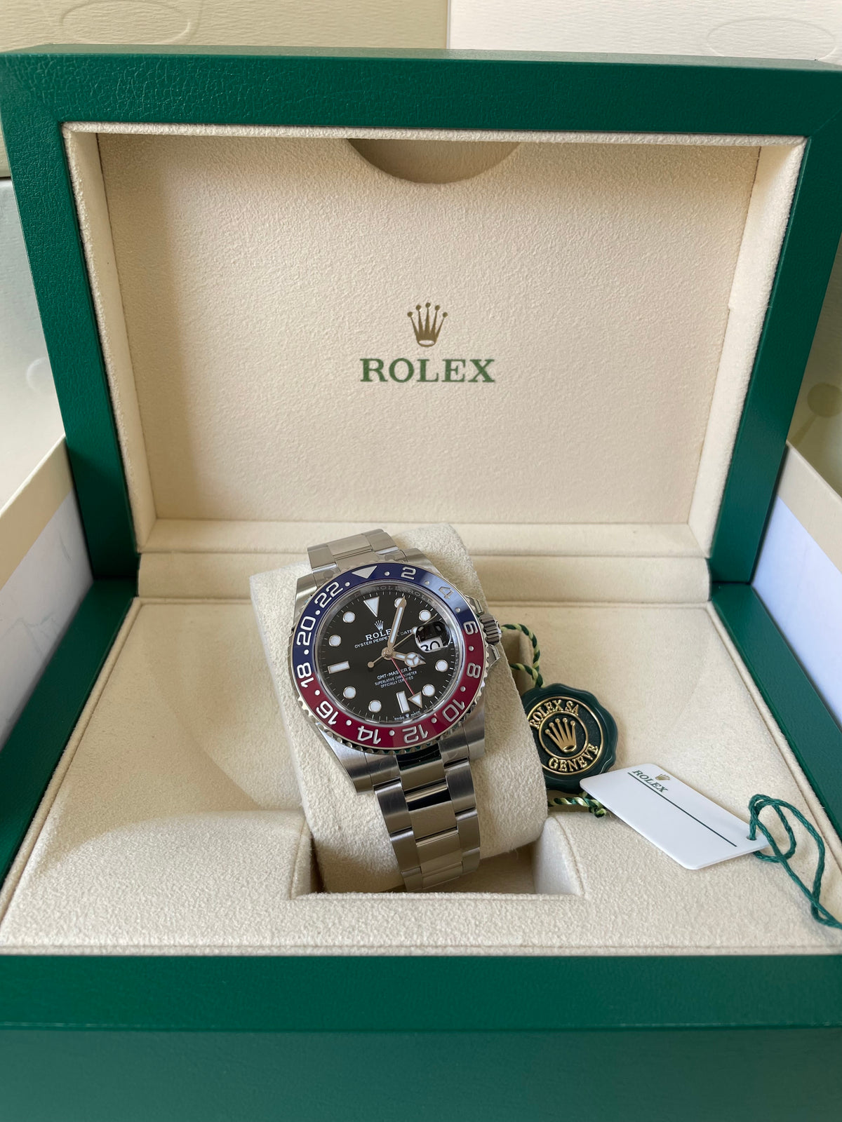 Rolex Steel GMT-Master II - 2024 - "Pepsi" Bezel - Black Dial - Oyster Bracelet - 126710BLRO