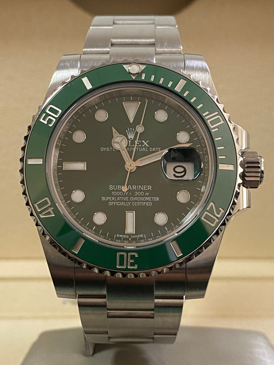 Rolex Steel Submariner Date - 2015 - "HULK" - 116610LV COMPLETE SET