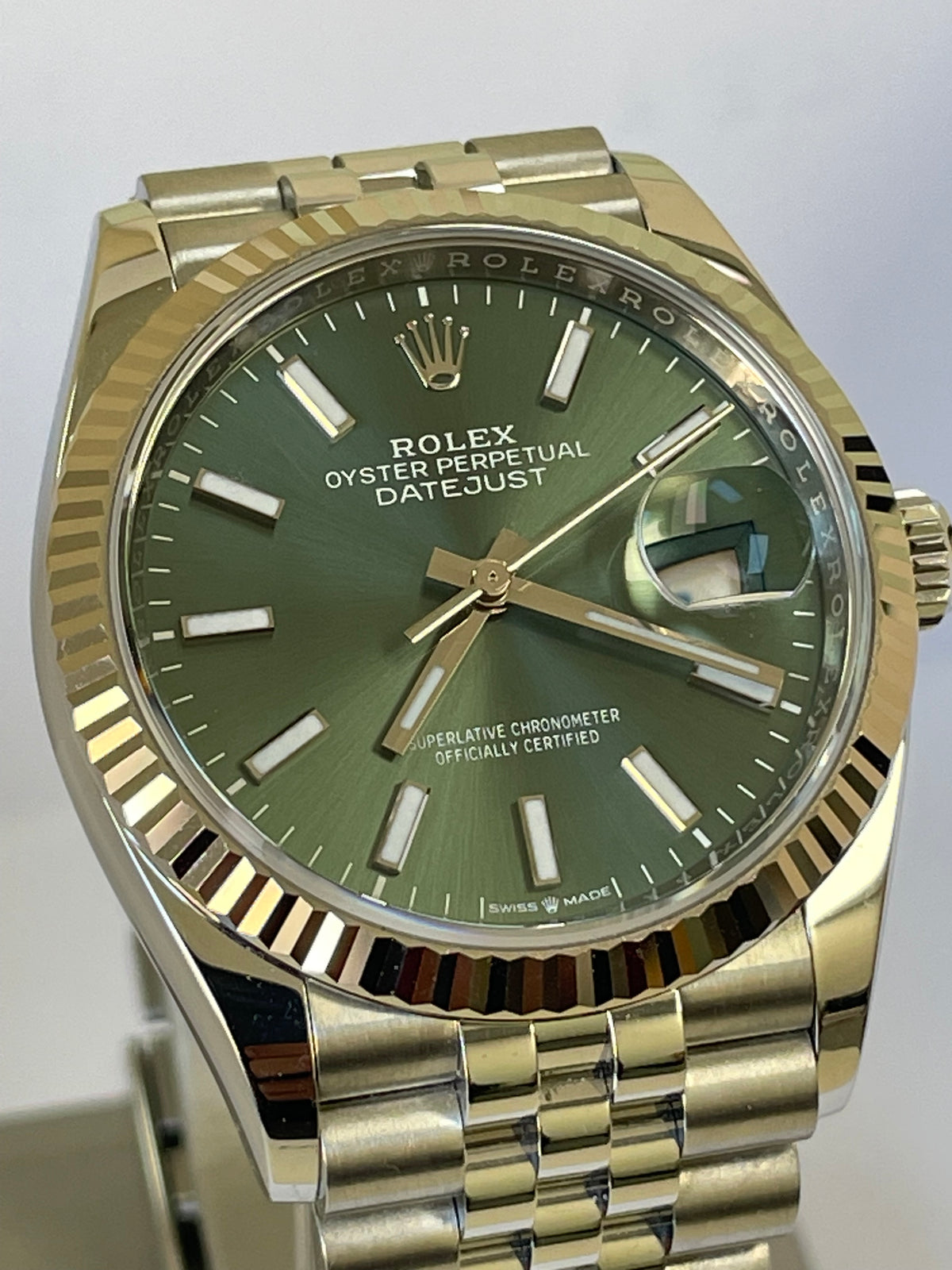 Rolex Steel Datejust 36 - 2023 - Fluted Bezel - Mint Green Dial - Jubilee Bracelet - 126234