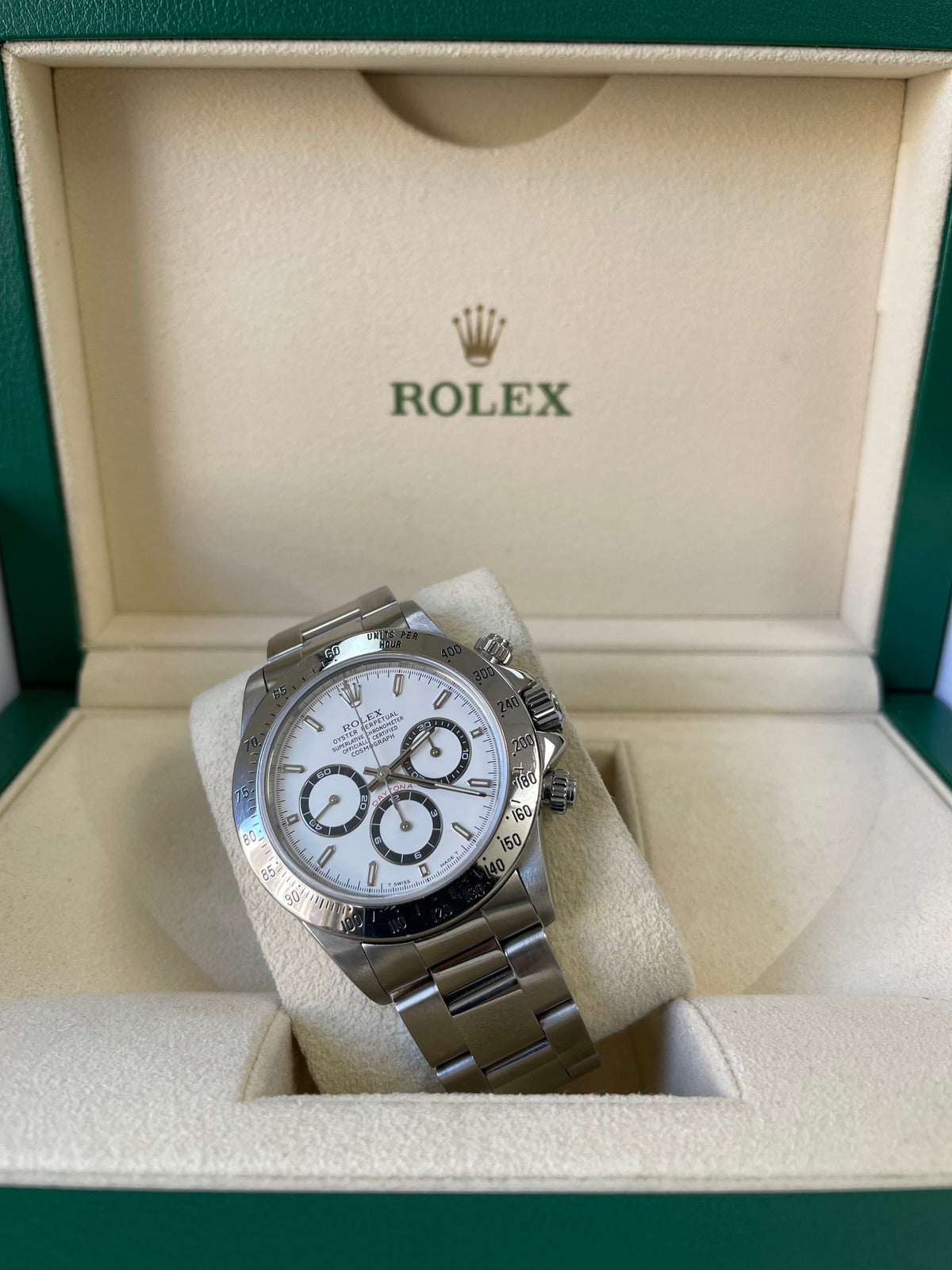 Rolex Steel Cosmograph Daytona - 1996 - Zenith White Dial - 16520