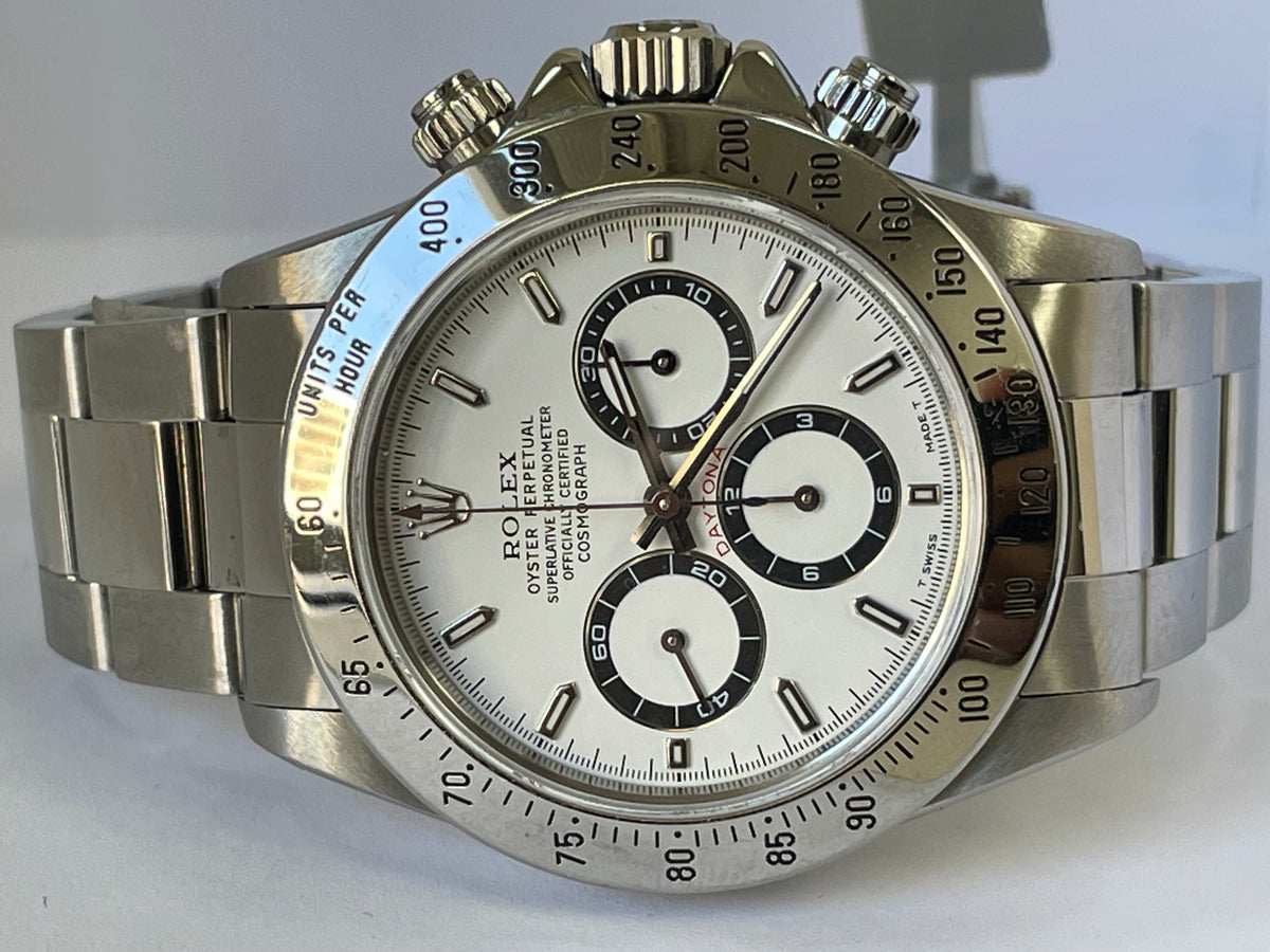 Rolex Steel Cosmograph Daytona - 1996 - Zenith White Dial - 16520