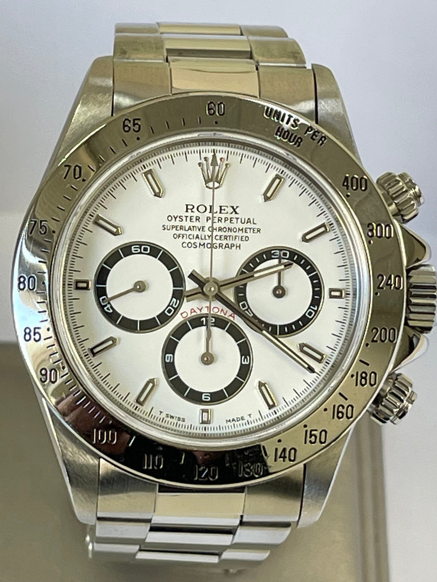 Rolex Steel Cosmograph Daytona - 1996 - Zenith White Dial - 16520