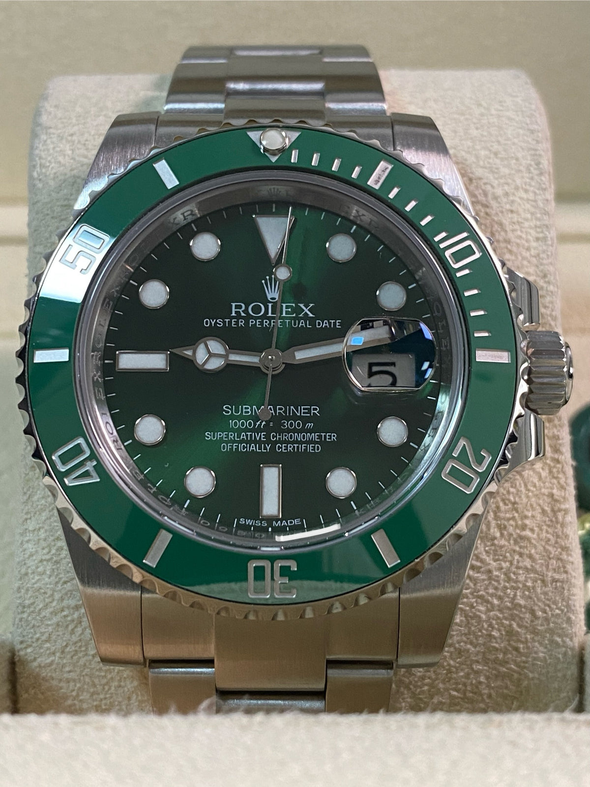 Rolex Steel Submariner Date - 2015 - "Hulk" - 116610LV *FULL SET*