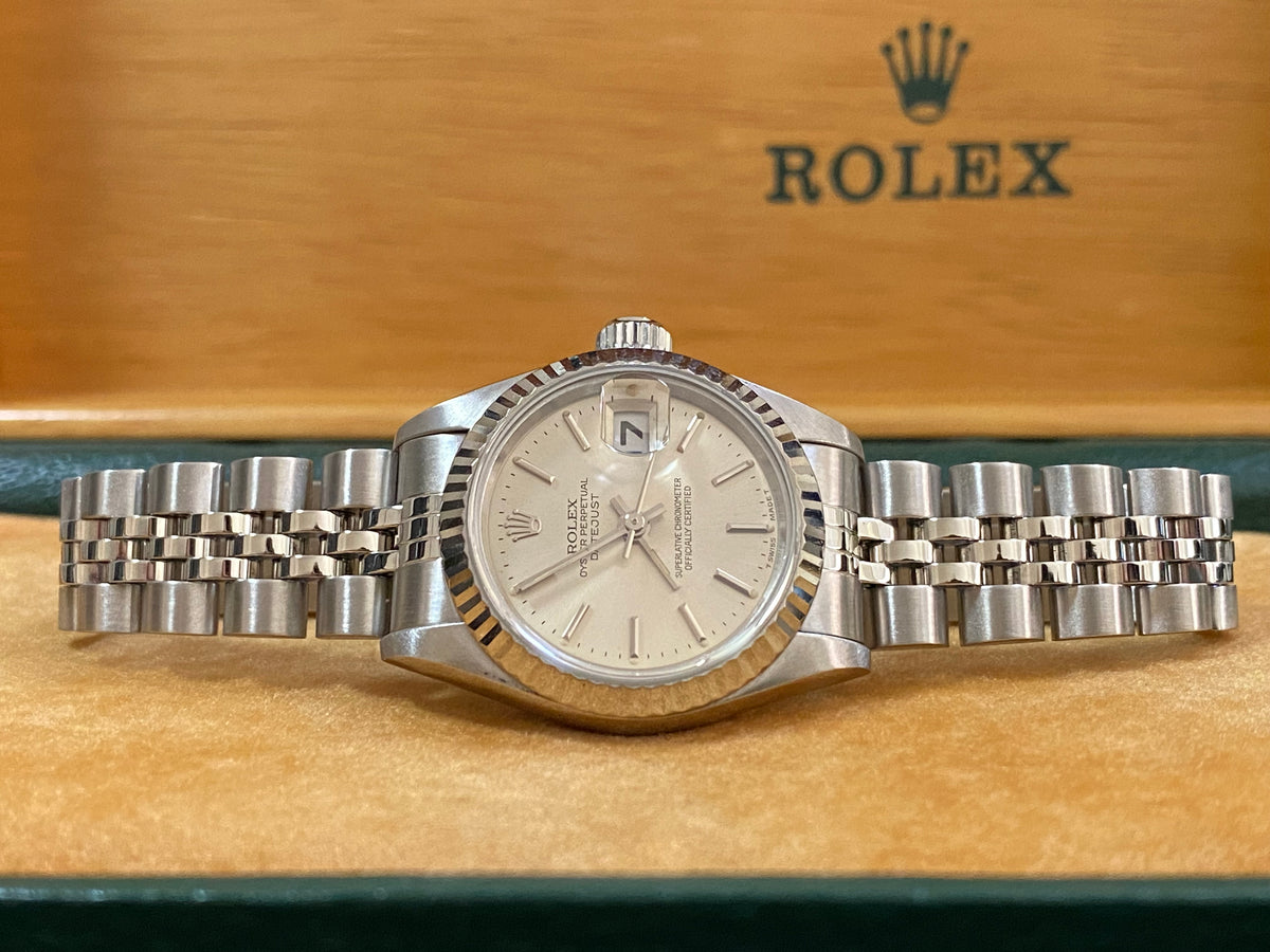 Rolex Steel Lady-Datejust - T serial- Fluted Bezel - Silver Index Dial - Jubilee Bracelet - 69174