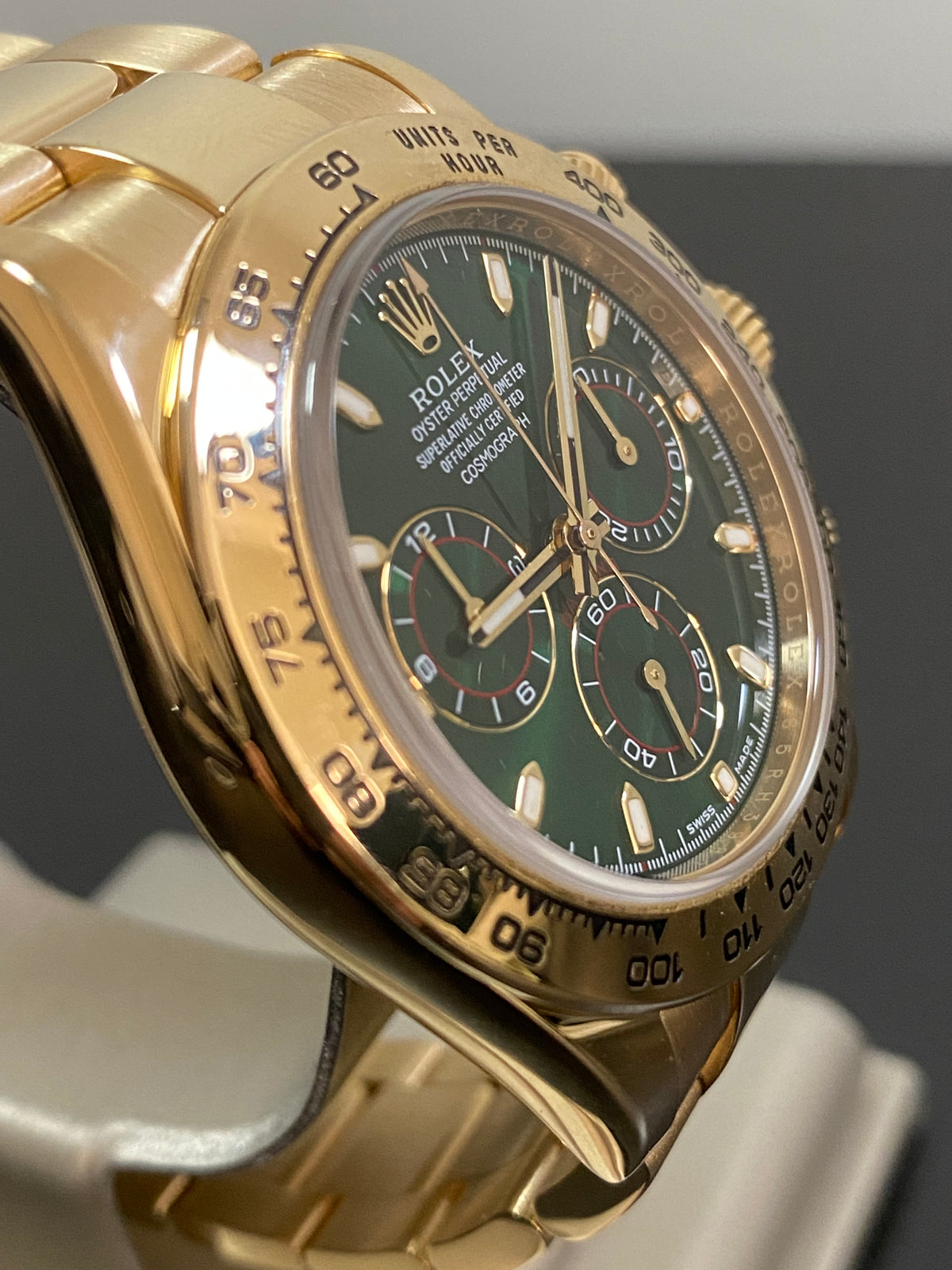 Rolex Yellow Gold Cosmograph Daytona -  2020 - "John Meyer" Green Dial - 116508 COMPLETE SET