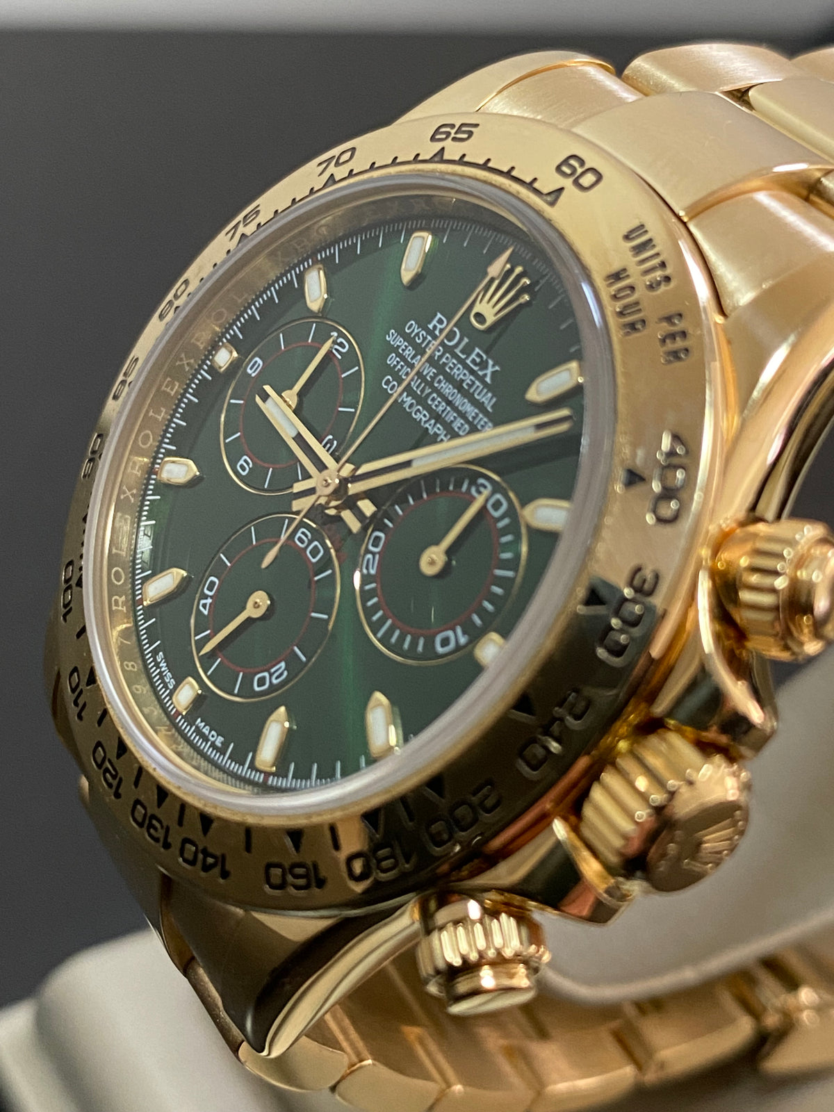 Rolex Yellow Gold Cosmograph Daytona -  2020 - "John Meyer" Green Dial - 116508 COMPLETE SET