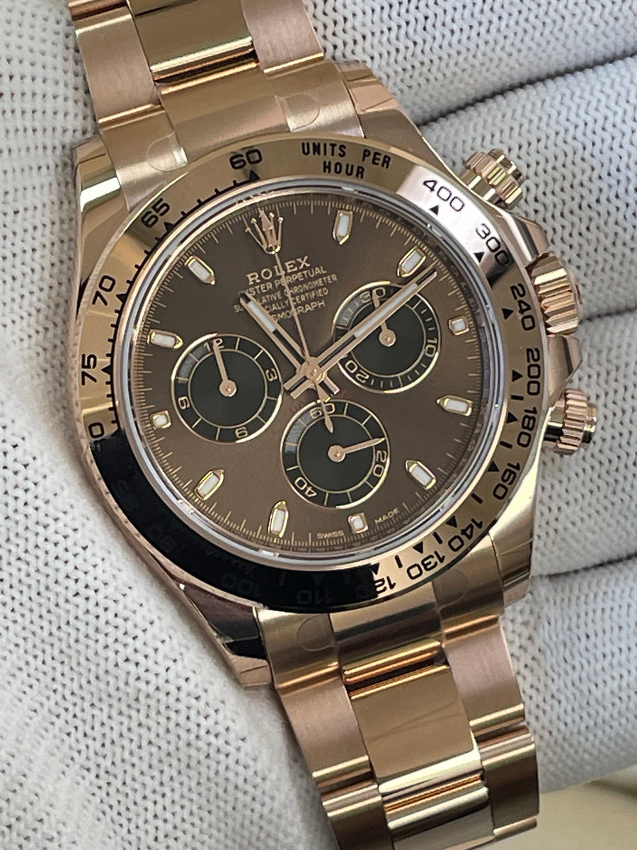 Rolex Everose Gold Cosmograph Daytona - 2023 - Chocolate Dial - 116505