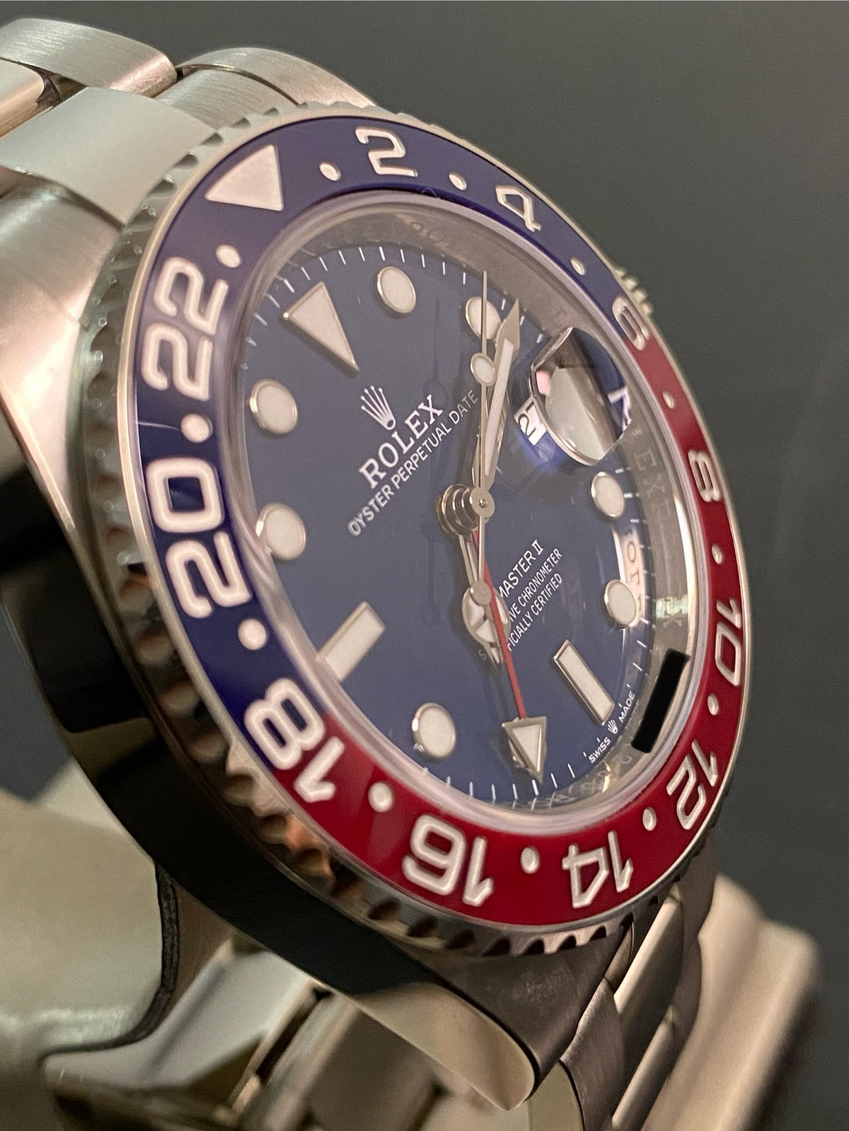 Rolex White Gold GMT-Master II - 2021 - "Pepsi" Bezel - Blue Dial - Oyster Bracelet - 126719BLRO *FULL SET*