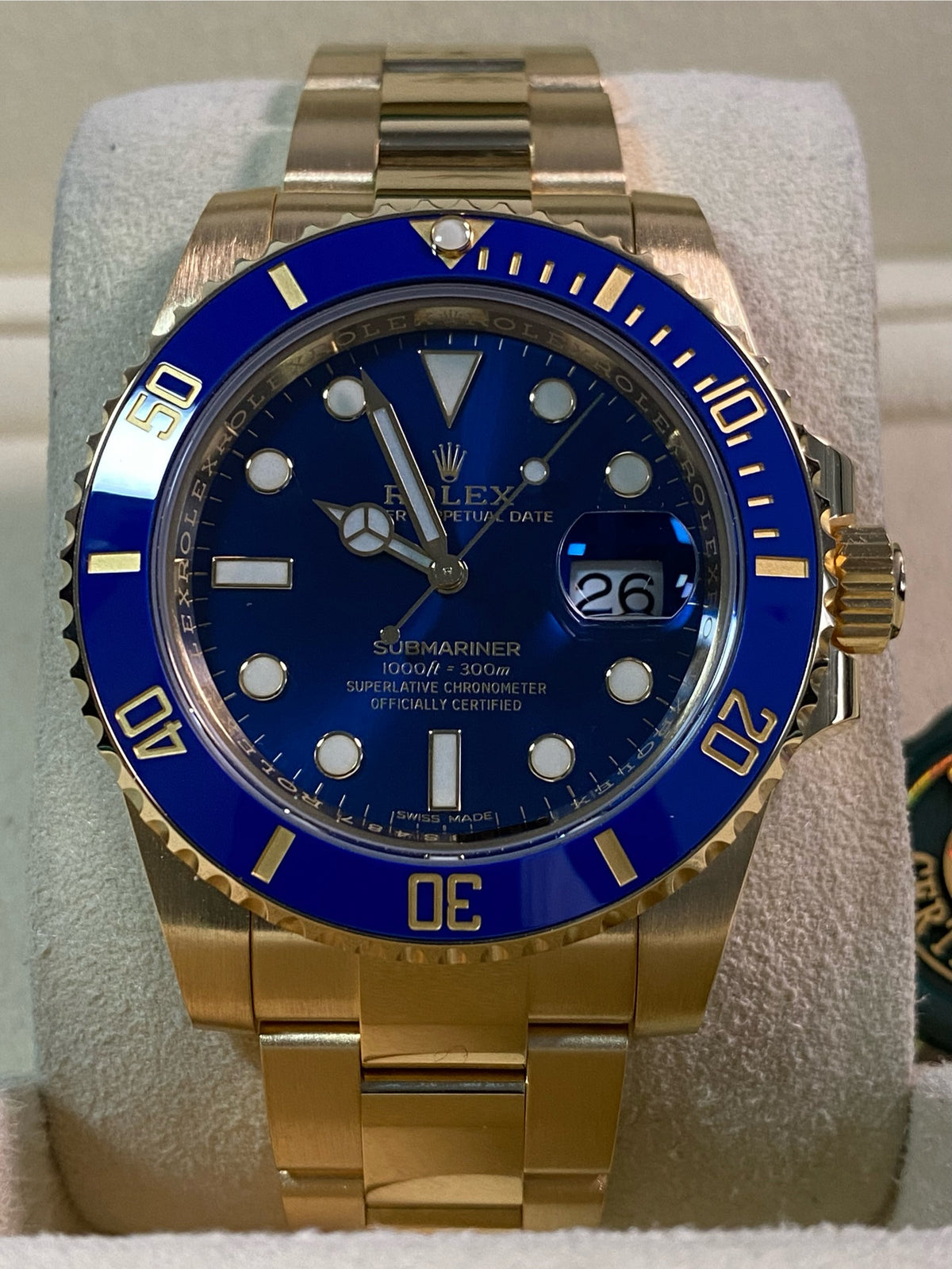 Rolex Yellow Gold Submariner Date - 2020 - Blue Bezel - Blue Dial - 116618LB *FULL SET*