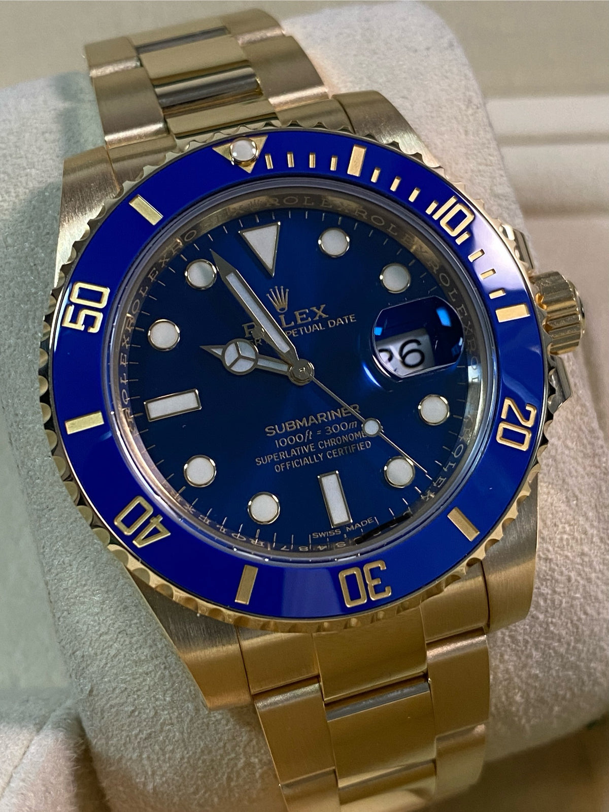 Rolex Yellow Gold Submariner Date - 2020 - Blue Bezel - Blue Dial - 116618LB *FULL SET*