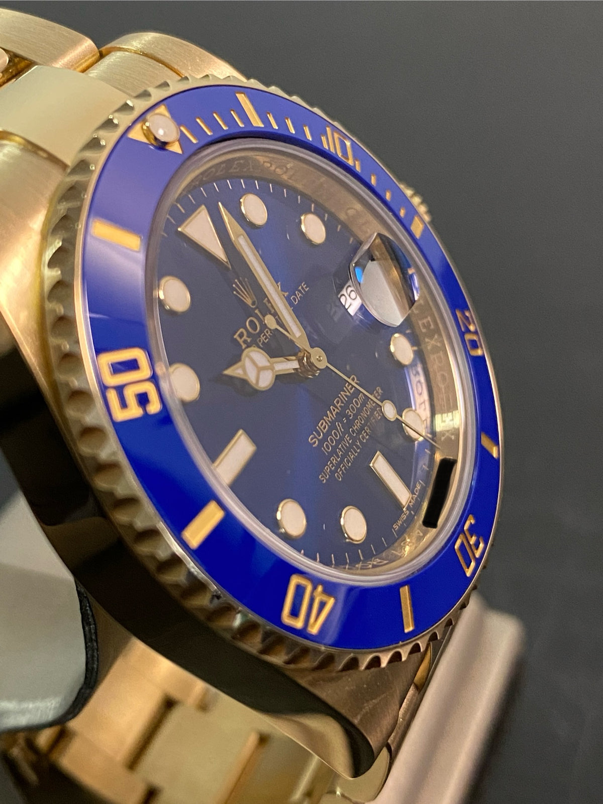 Rolex Yellow Gold Submariner Date - 2020 - Blue Bezel - Blue Dial - 116618LB *FULL SET*