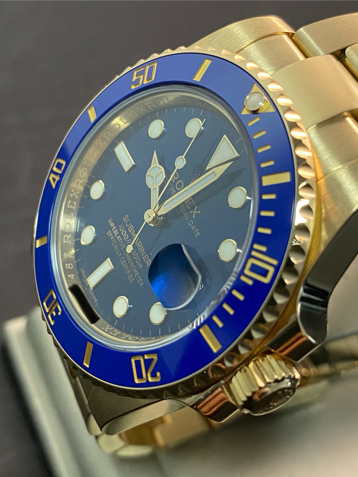 Rolex Yellow Gold Submariner Date - 2020 - Blue Bezel - Blue Dial - 116618LB *FULL SET*