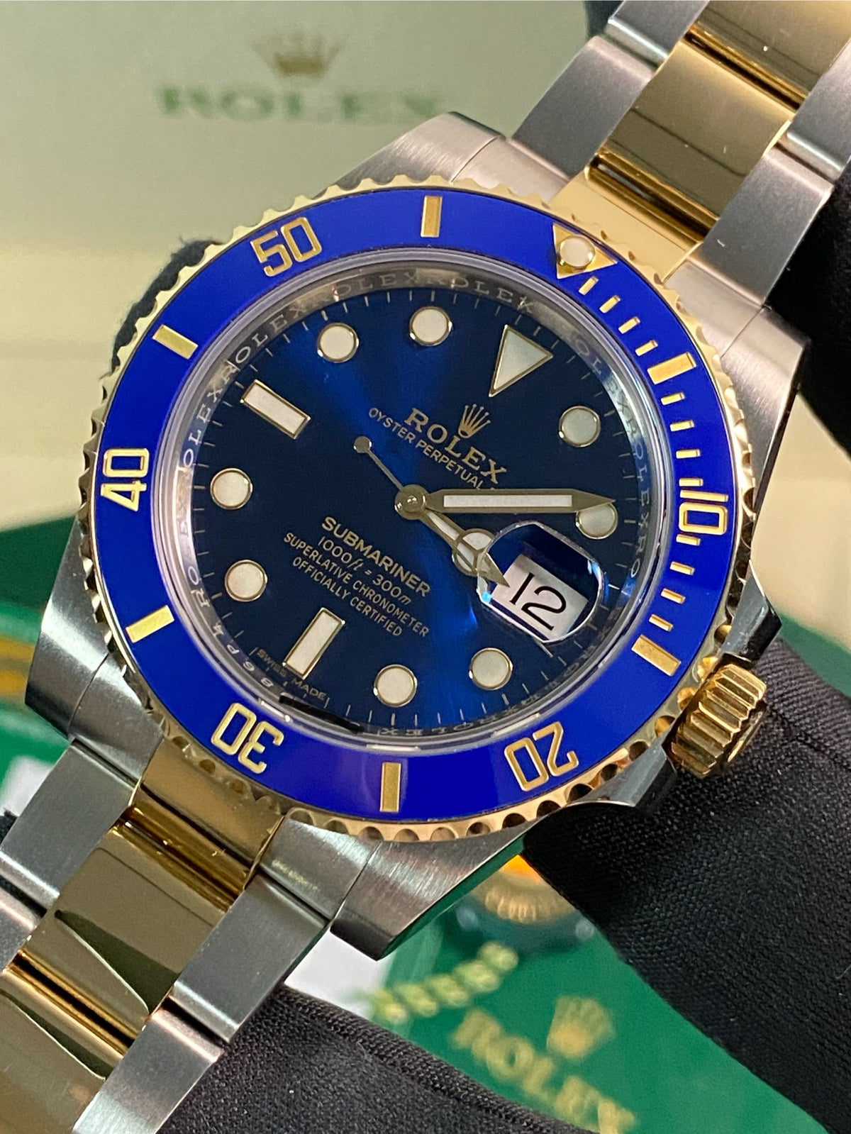 Rolex Steel and Yellow Gold Submariner Date - 2019 - "Bluesy" - 116613LB *FULL SET*