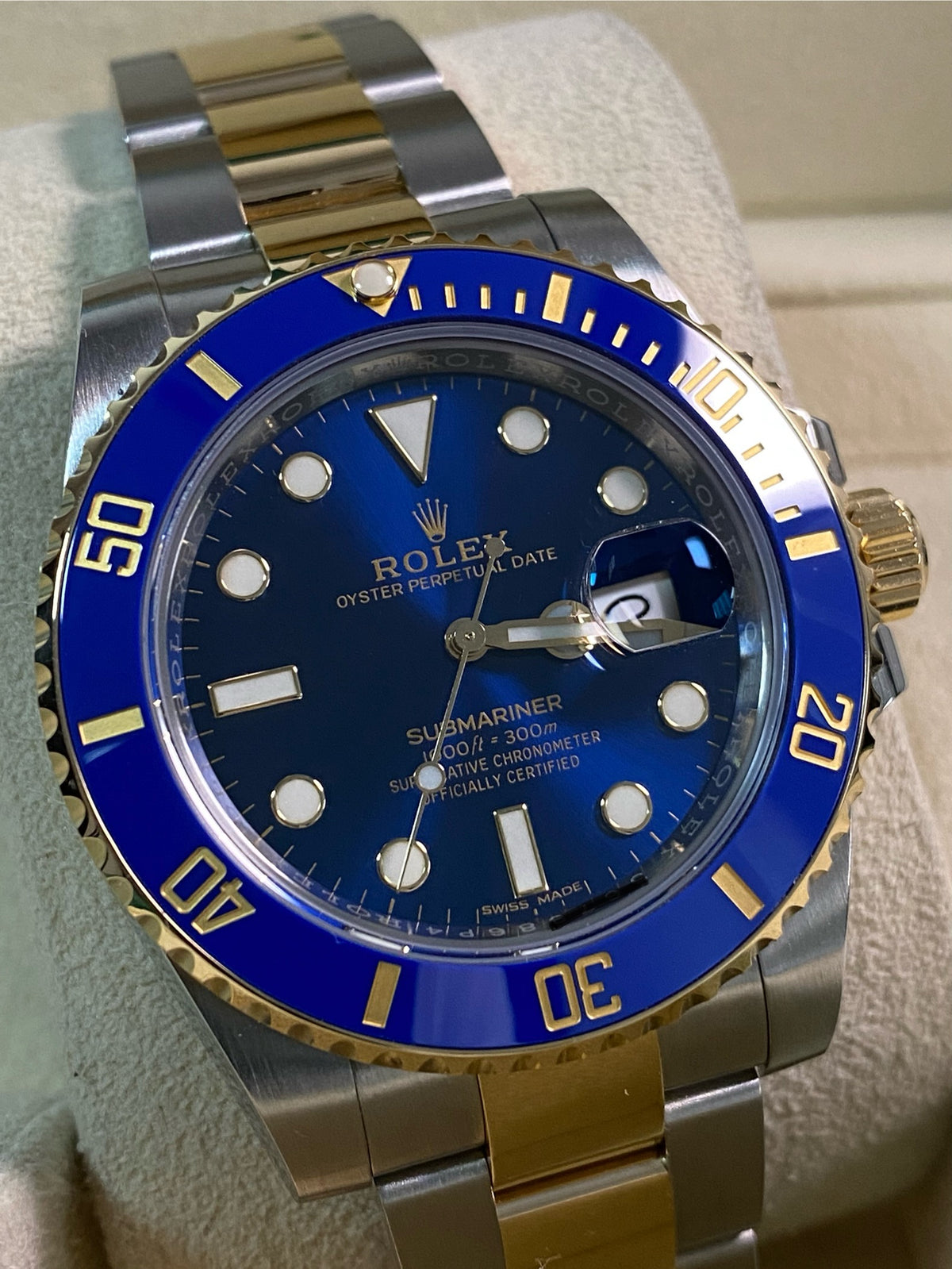 Rolex Steel and Yellow Gold Submariner Date - 2019 - "Bluesy" - 116613LB *FULL SET*