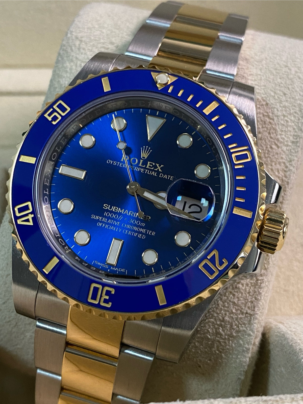 Rolex Steel and Yellow Gold Submariner Date - 2019 - "Bluesy" - 116613LB *FULL SET*