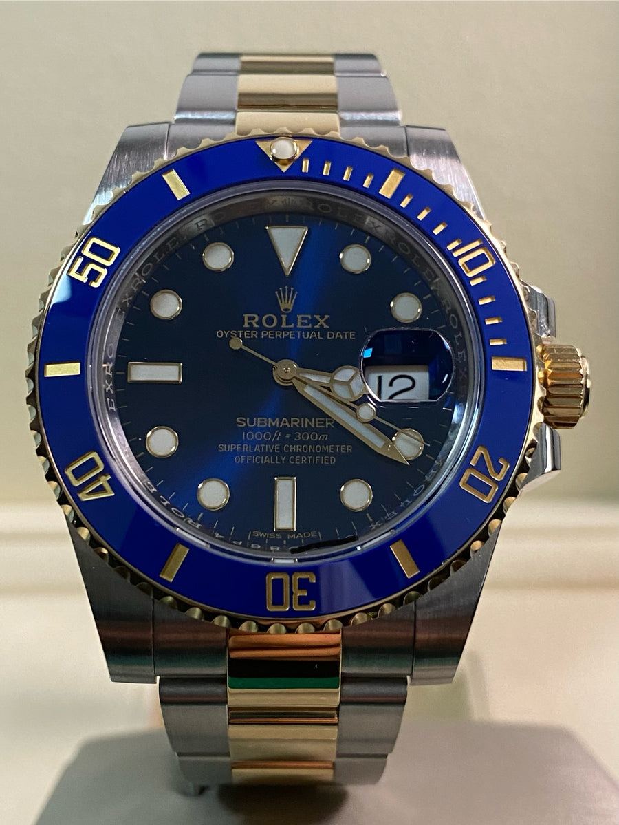 Rolex Steel and Yellow Gold Submariner Date - 2019 - "Bluesy" - 116613LB *FULL SET*