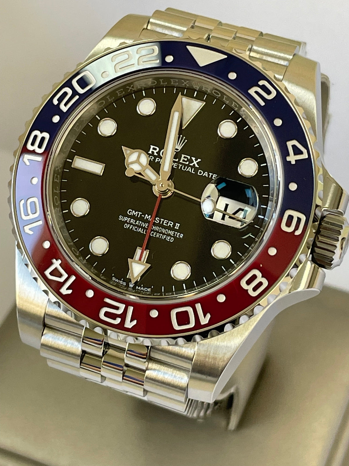 Rolex Steel GMT-Master II - 2024 - "Pepsi" Bezel - Black Dial - Jubilee Bracelet - 126710BLRO