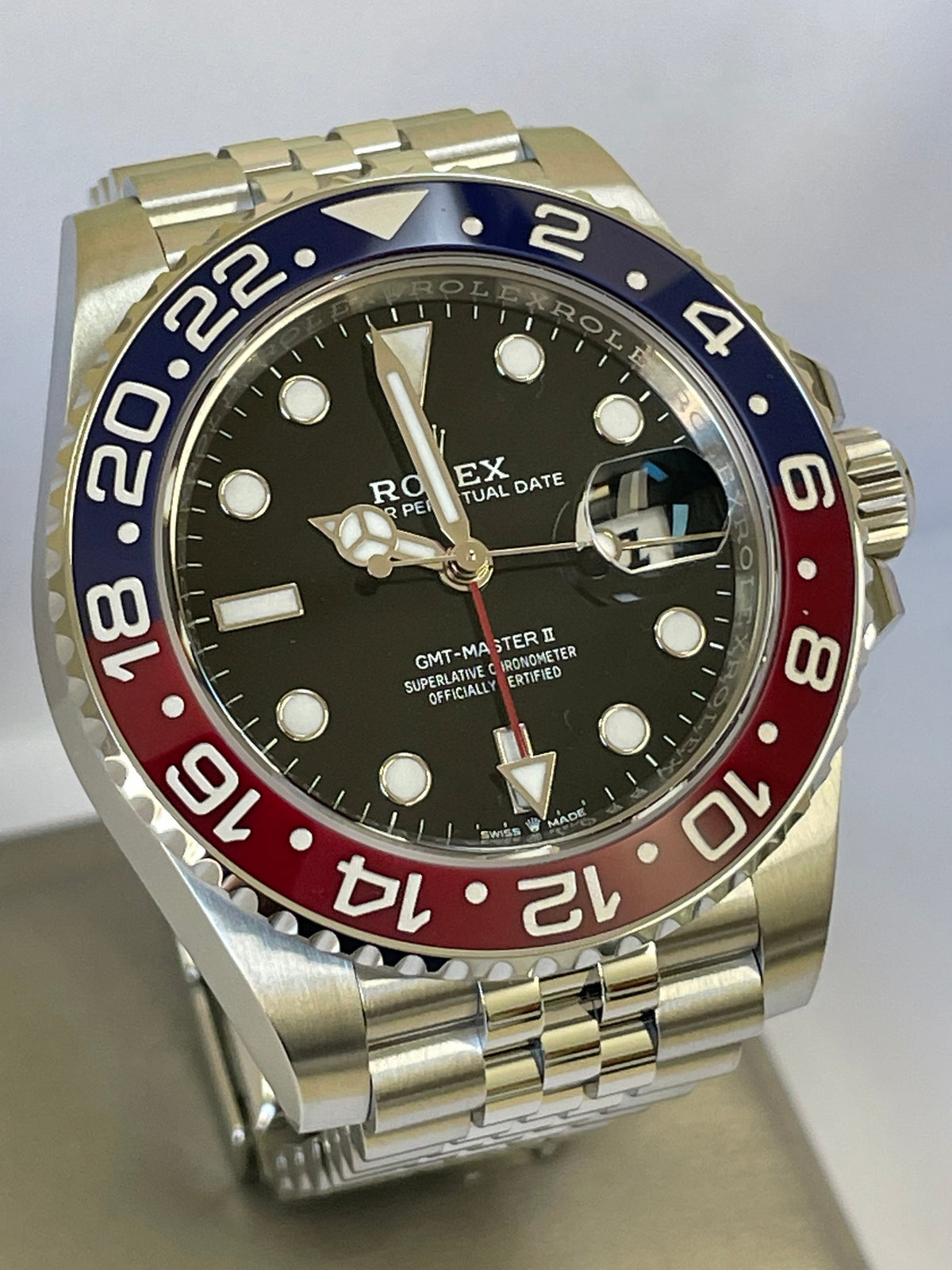 Rolex Steel GMT-Master II - 2024 - "Pepsi" Bezel - Black Dial - Jubilee Bracelet - 126710BLRO