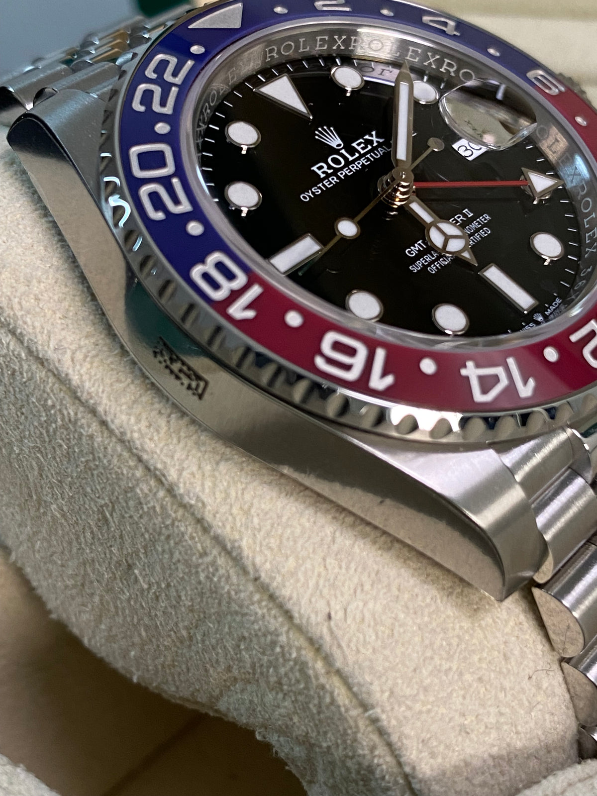 Rolex Steel GMT-Master II - 2022 -"Pepsi" - Black Dial - Jubilee Bracelet - 126710BLRO *FULL STICKERS*