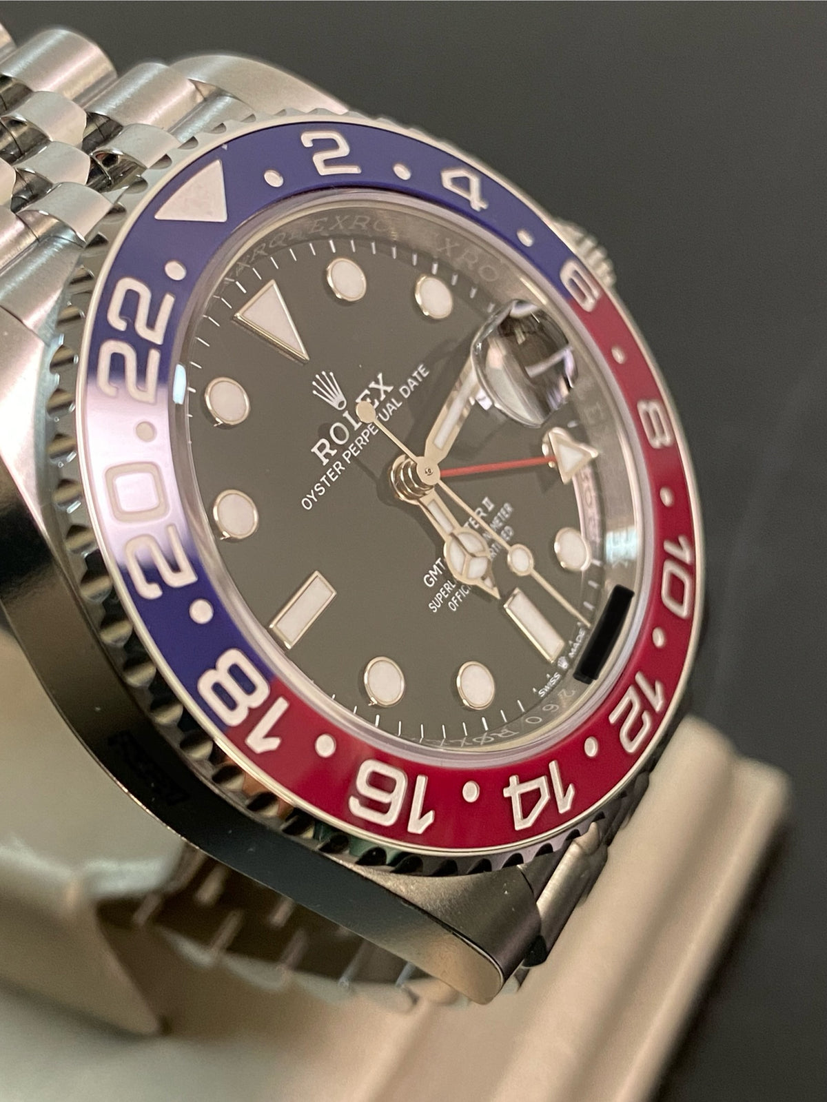 Rolex Steel GMT-Master II - 2022 -"Pepsi" - Black Dial - Jubilee Bracelet - 126710BLRO *FULL STICKERS*