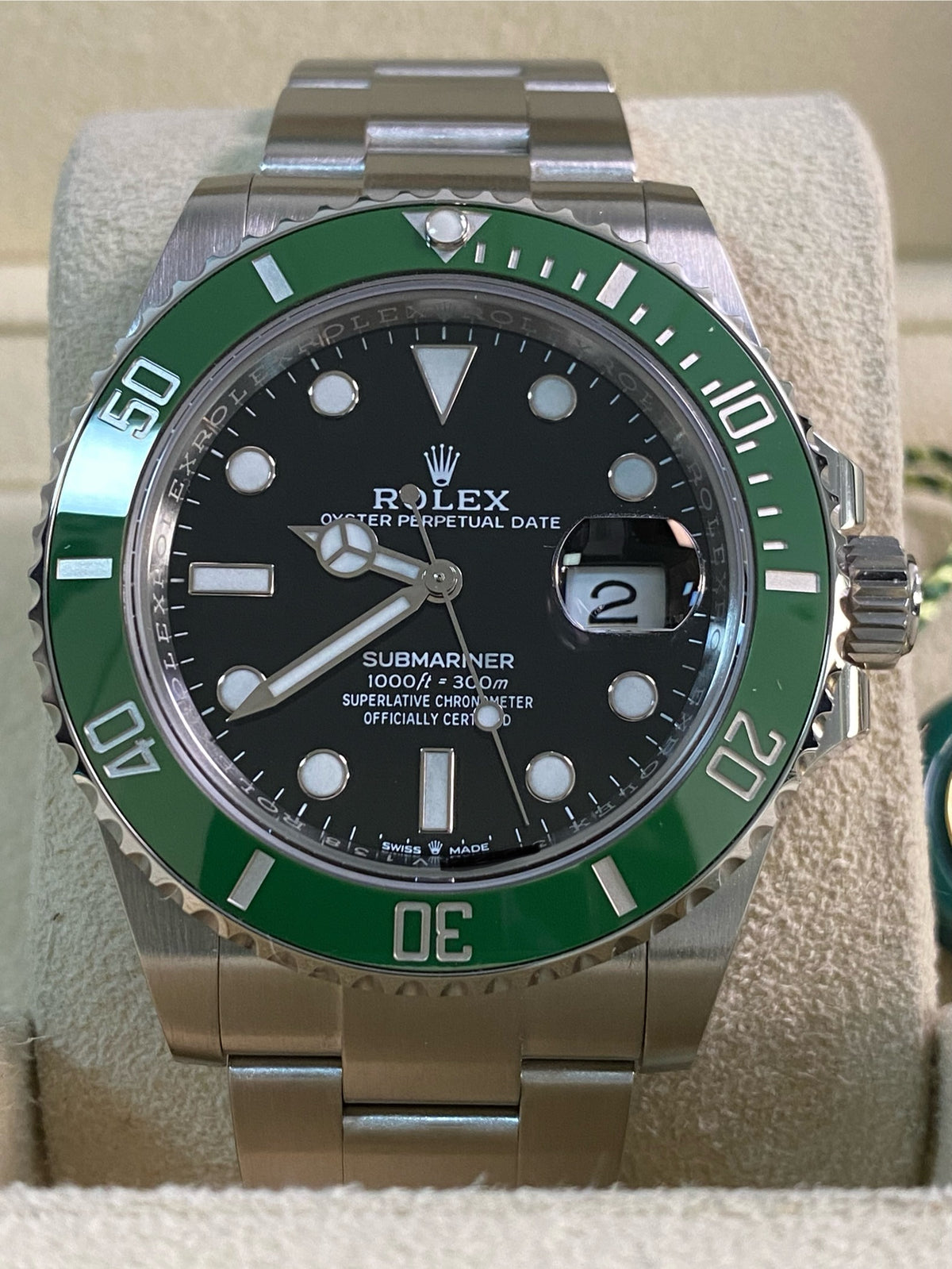 Rolex Steel Submariner Date - 2023 - "Starbucks" MK II - Green Bezel - Black Dial - 126610LV *FULL SET*