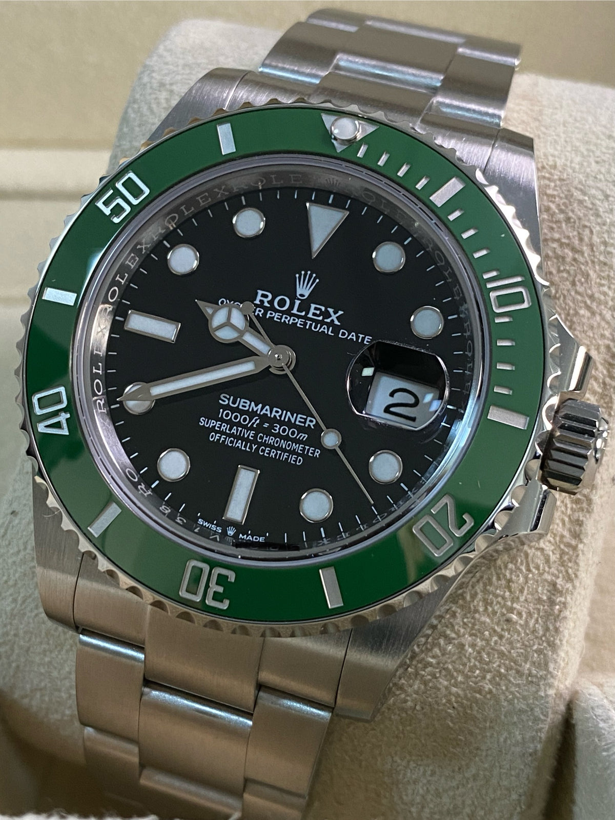 Rolex Steel Submariner Date - 2023 - "Starbucks" MK II - Green Bezel - Black Dial - 126610LV *FULL SET*