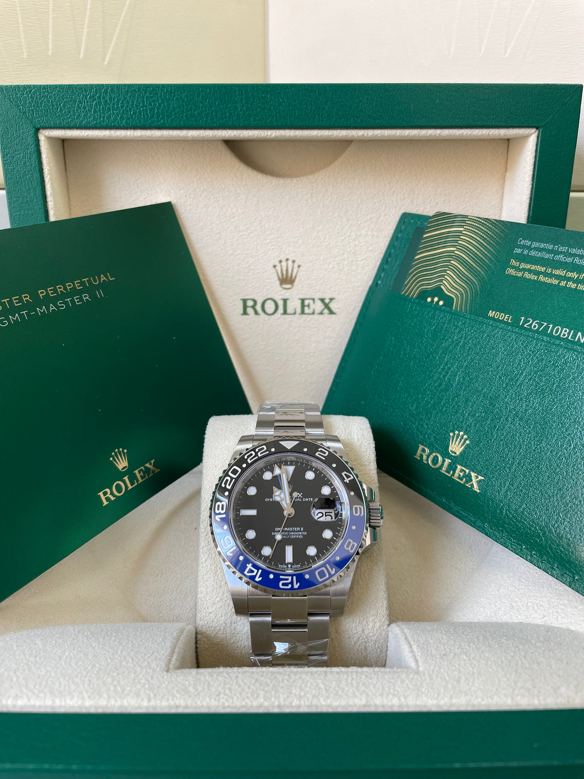 Rolex Steel GMT-Master II - 2023- "Batman" - Black Dial - Oyster Bracelet - 126710BLNR