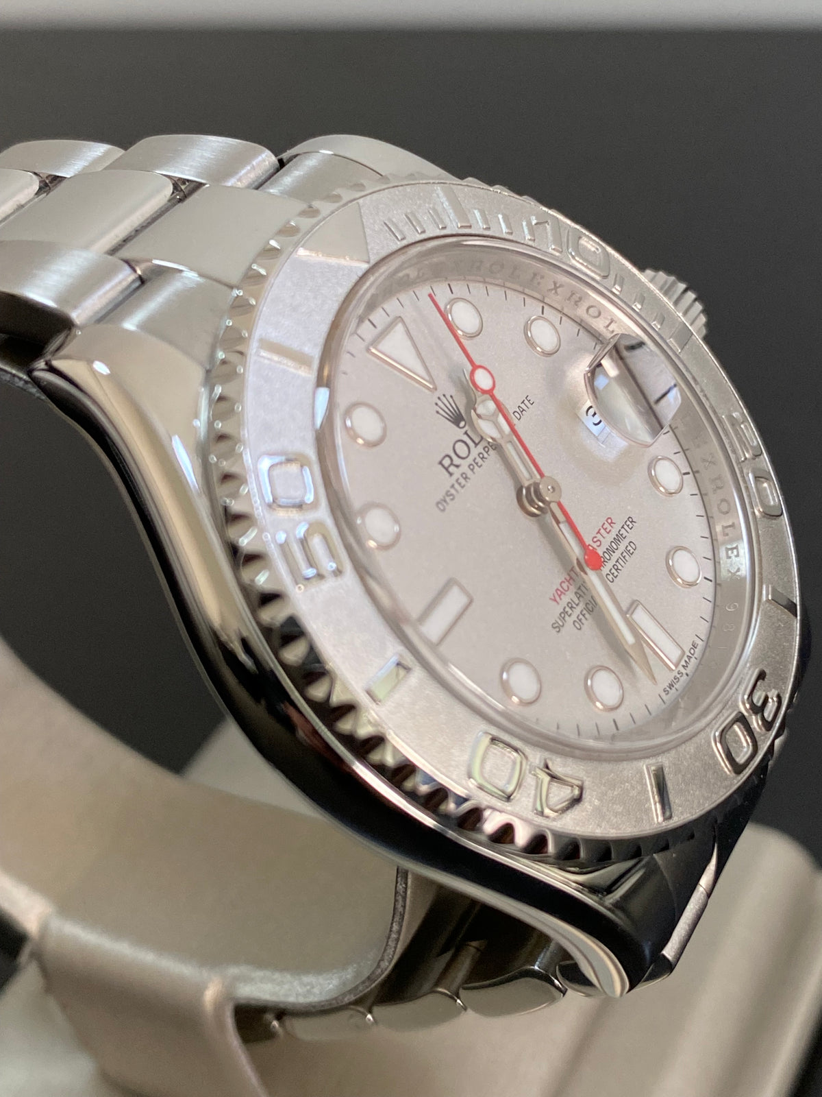 Rolex Steel and Platinum Yacht-Master 40 - Silver Dial - 116622