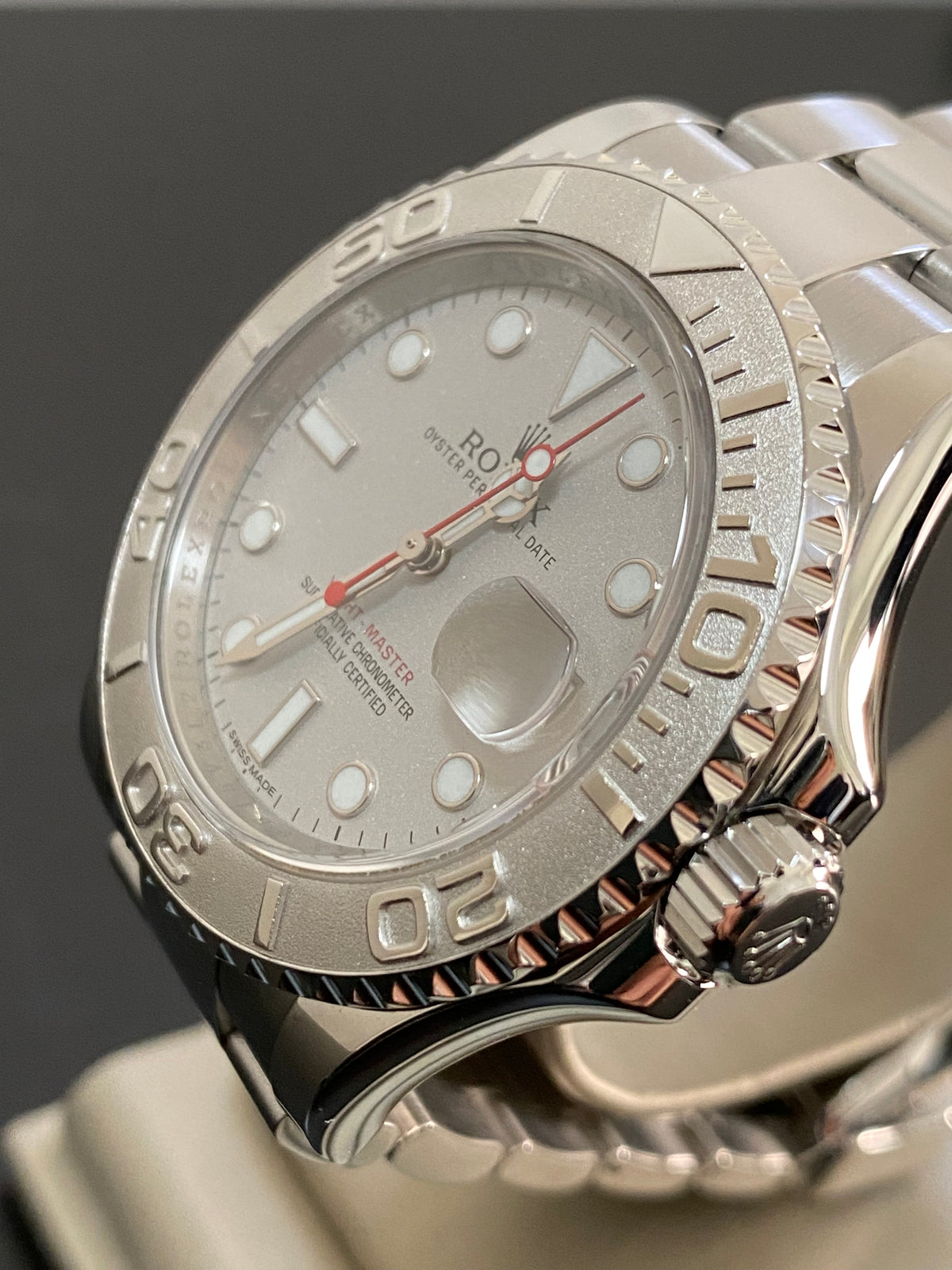 Rolex Steel and Platinum Yacht-Master 40 - Silver Dial - 116622