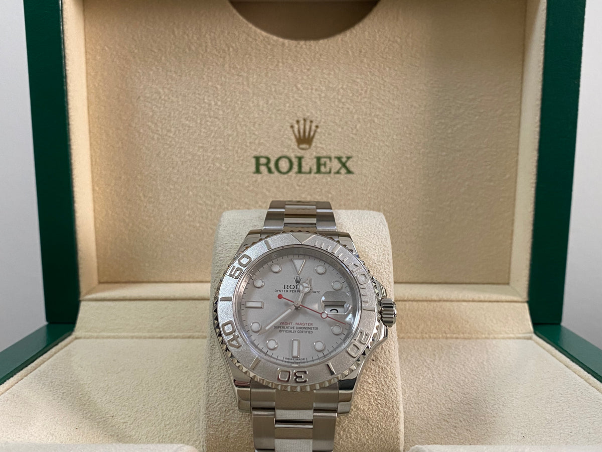 Rolex Steel and Platinum Yacht-Master 40 - Silver Dial - 116622