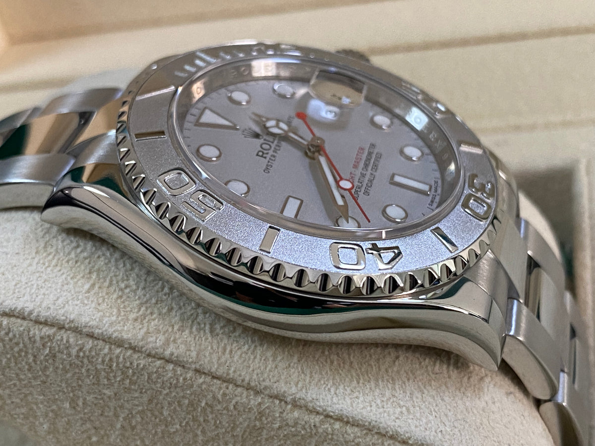 Rolex Steel and Platinum Yacht-Master 40 - Silver Dial - 116622