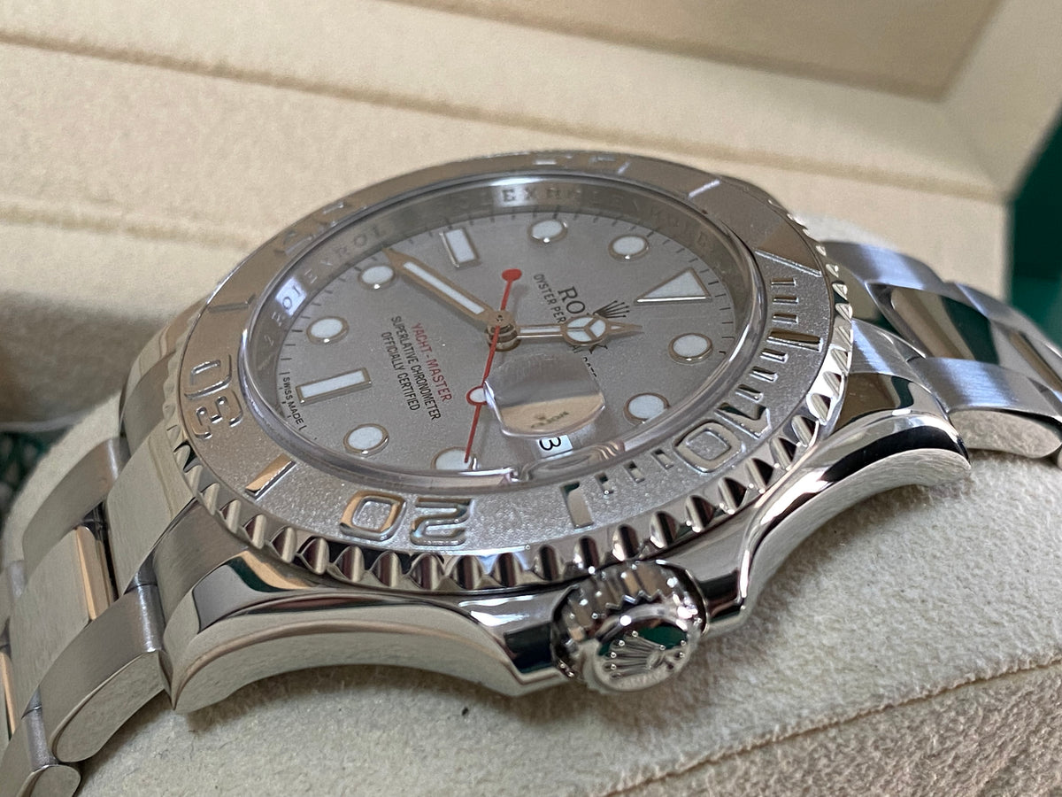 Rolex Steel and Platinum Yacht-Master 40 - Silver Dial - 116622