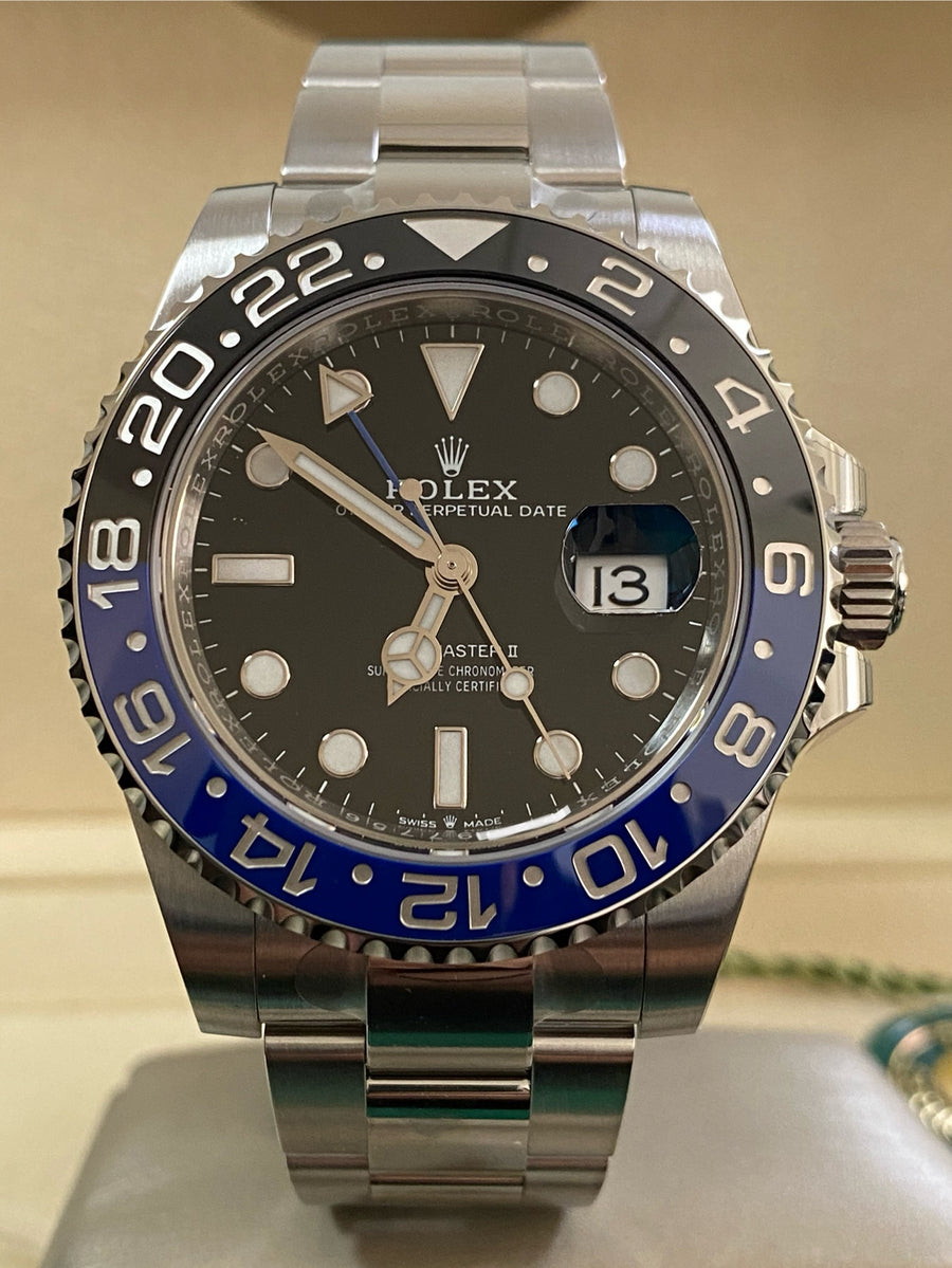 Rolex Steel GMT-Master II - 2024 - "Batman" - Black Dial - Oyster Bracelet - 126710BLNR *PARTIAL STICKERS*