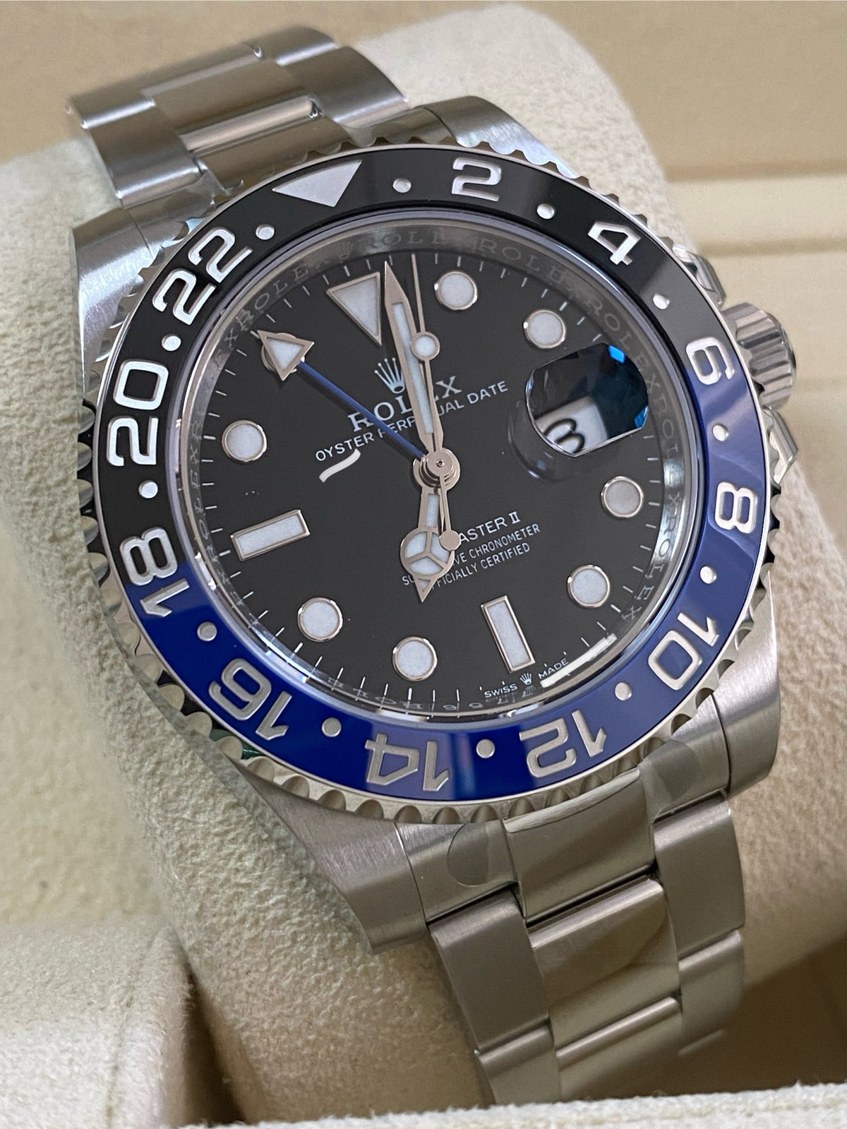 Rolex Steel GMT-Master II - 2024 - "Batman" - Black Dial - Oyster Bracelet - 126710BLNR *PARTIAL STICKERS*