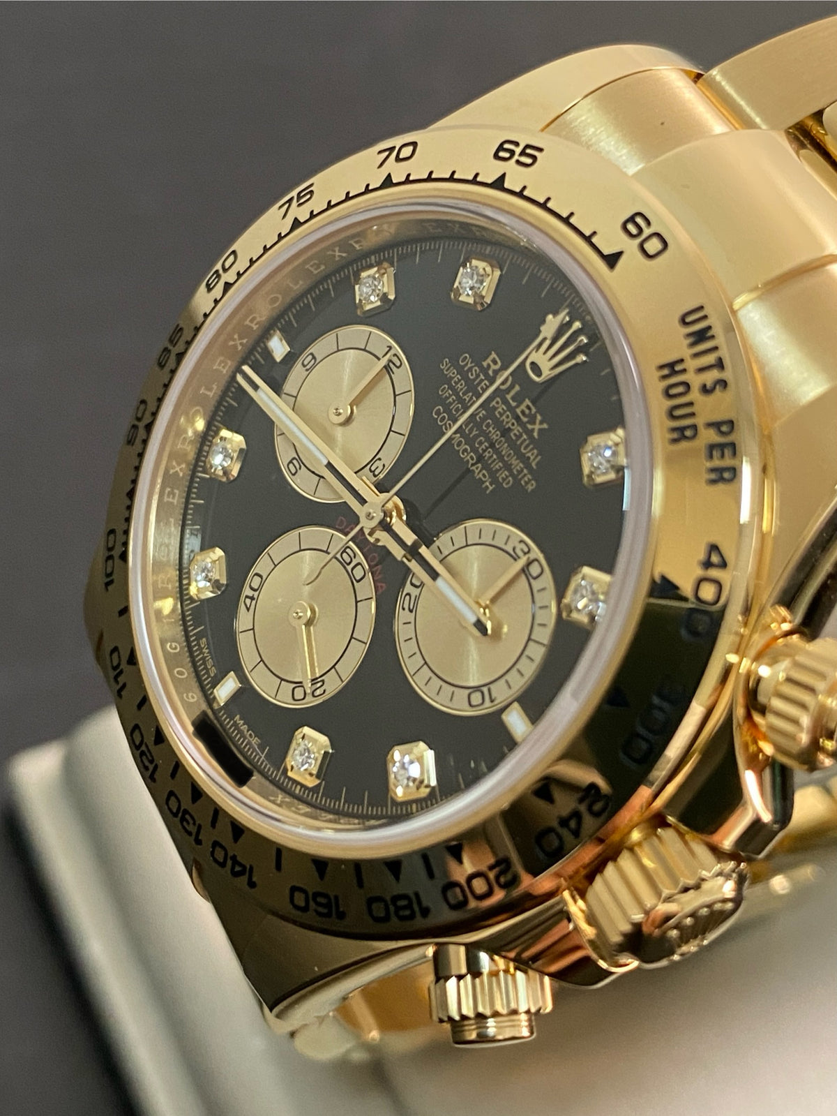 Rolex Yellow Gold Cosmograph Daytona - 2024 - Black Diamond Dial - 126508 *FULL SET*