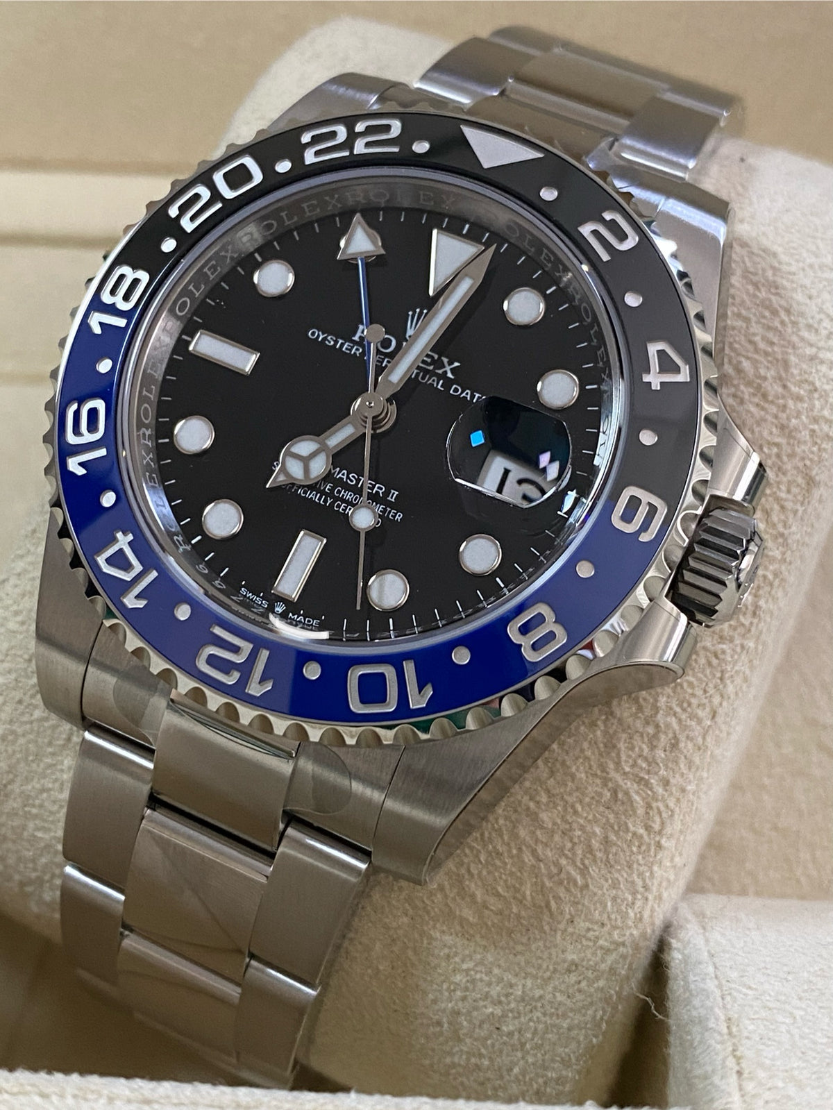 Rolex Steel GMT-Master II - 2024 - "Batman" - Black Dial - Oyster Bracelet - 126710BLNR *PARTIAL STICKERS*