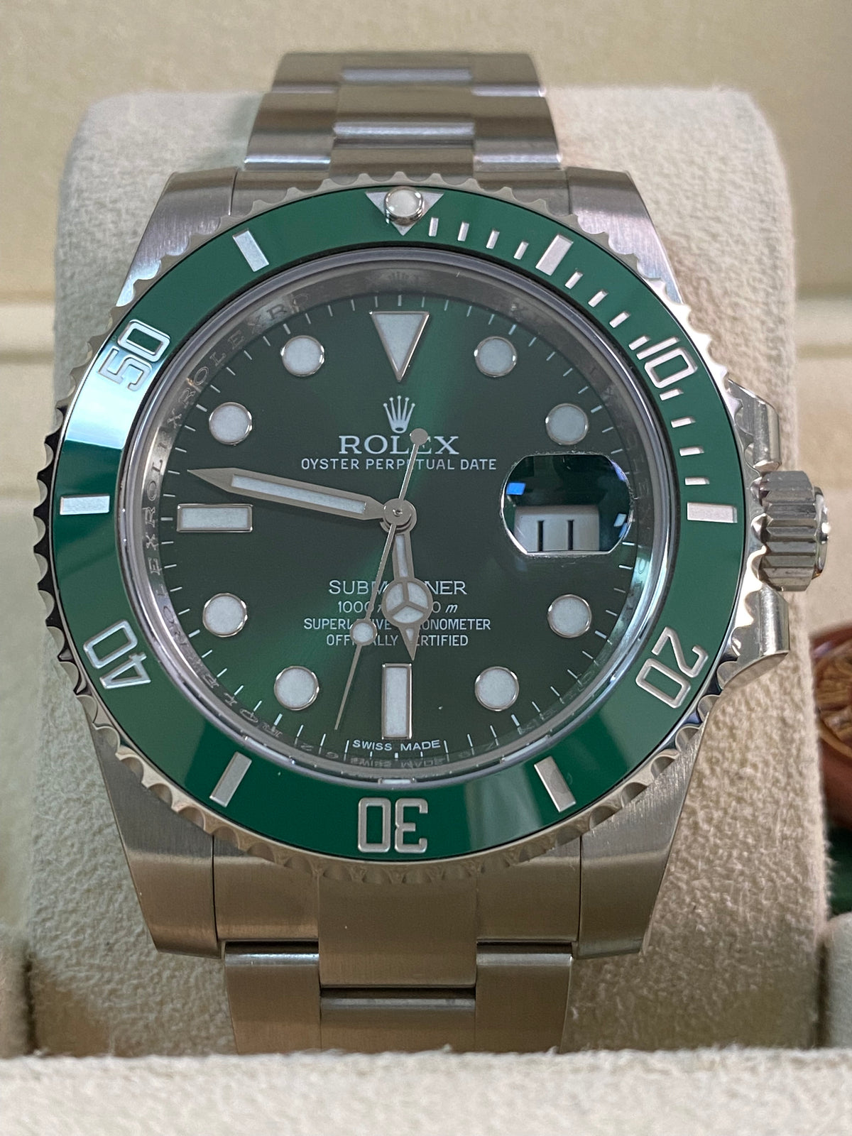 Rolex Steel Submariner Date - 2015 - "Hulk" - 116610LV *FULL STICKERS*