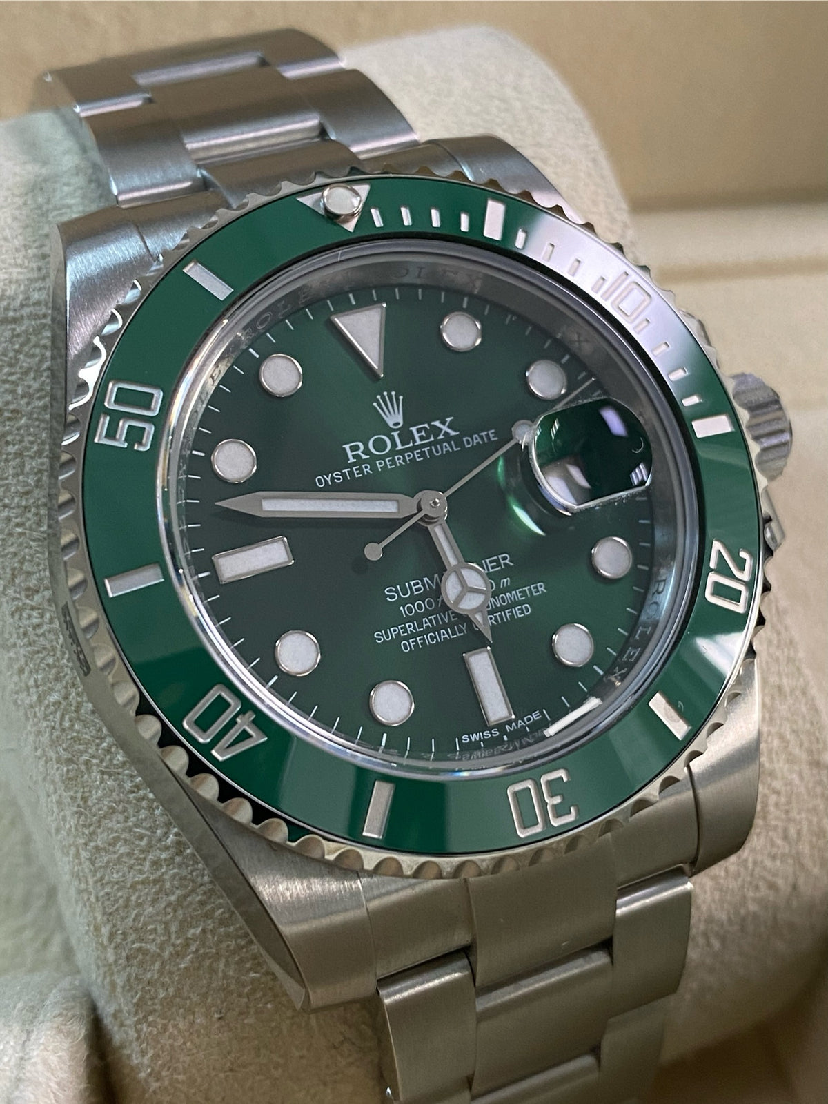 Rolex Steel Submariner Date - 2015 - "Hulk" - 116610LV *FULL STICKERS*