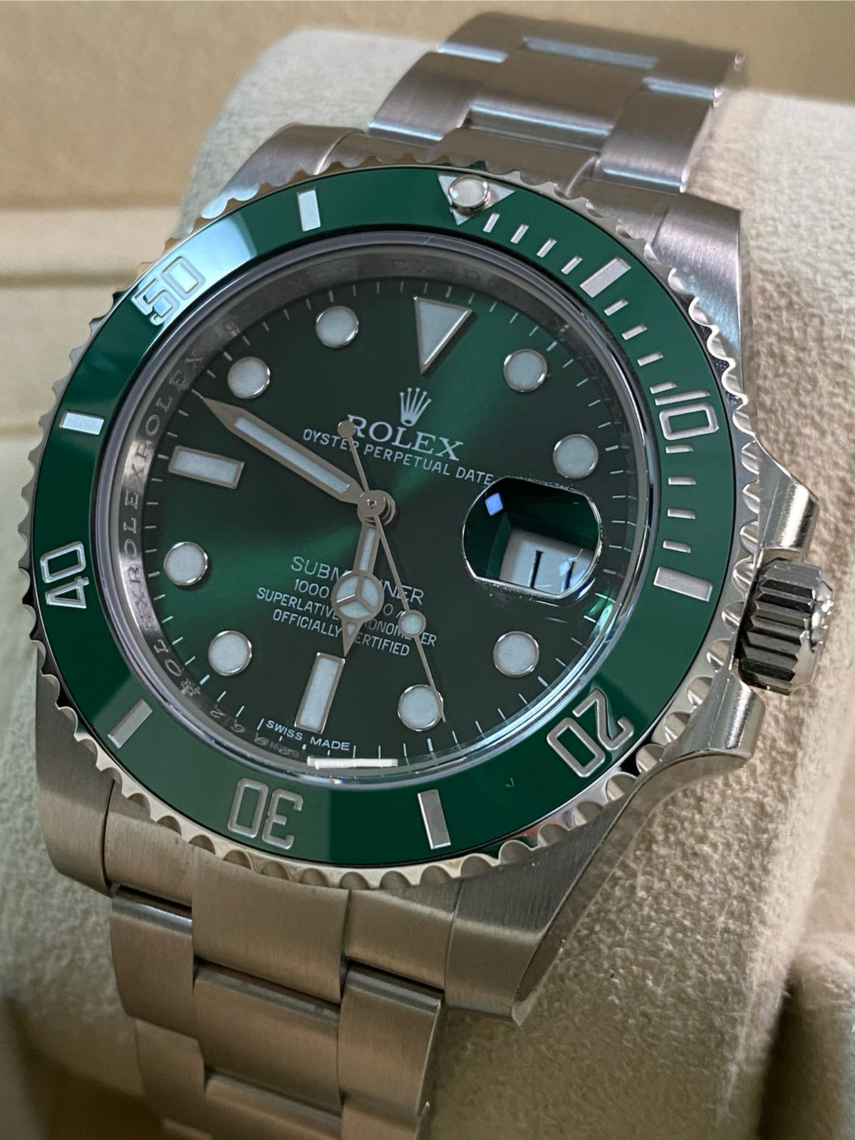 Rolex Steel Submariner Date - 2015 - "Hulk" - 116610LV *FULL STICKERS*