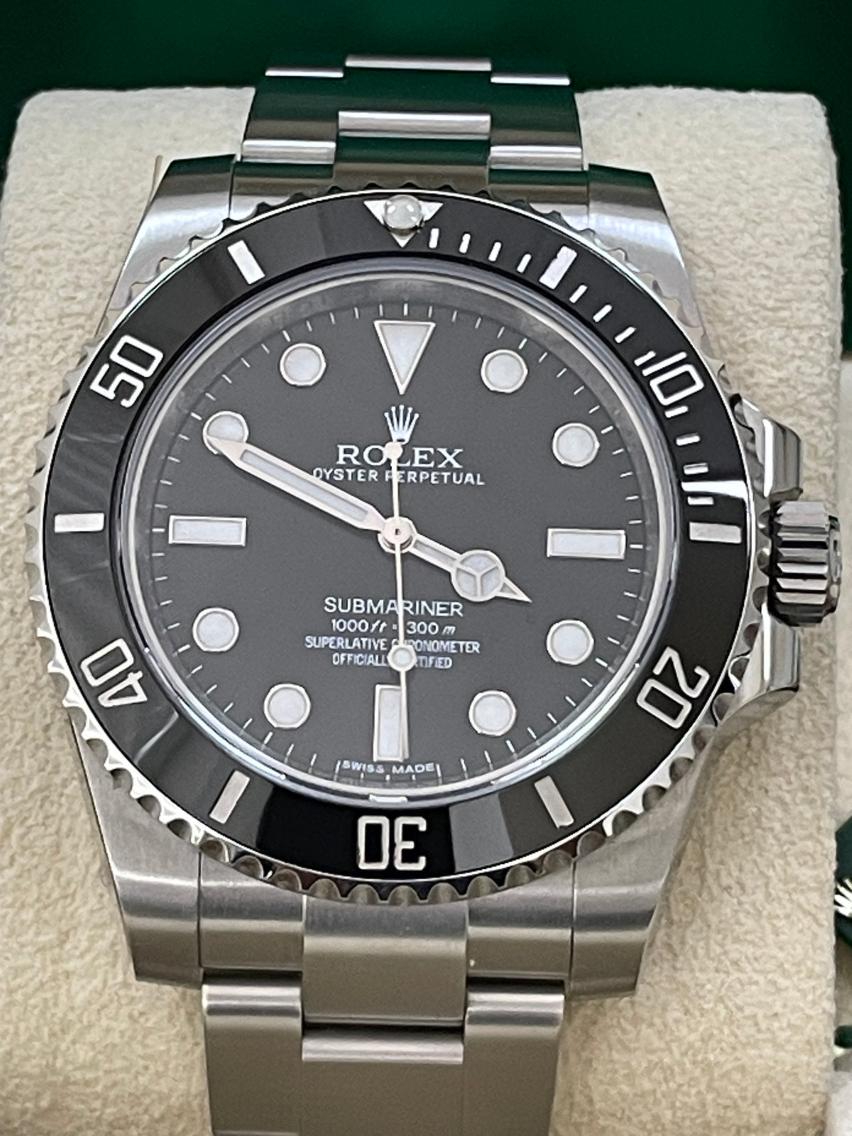 Rolex Steel No-Date Submariner - Black Dial - 114060 FULL STICKERS