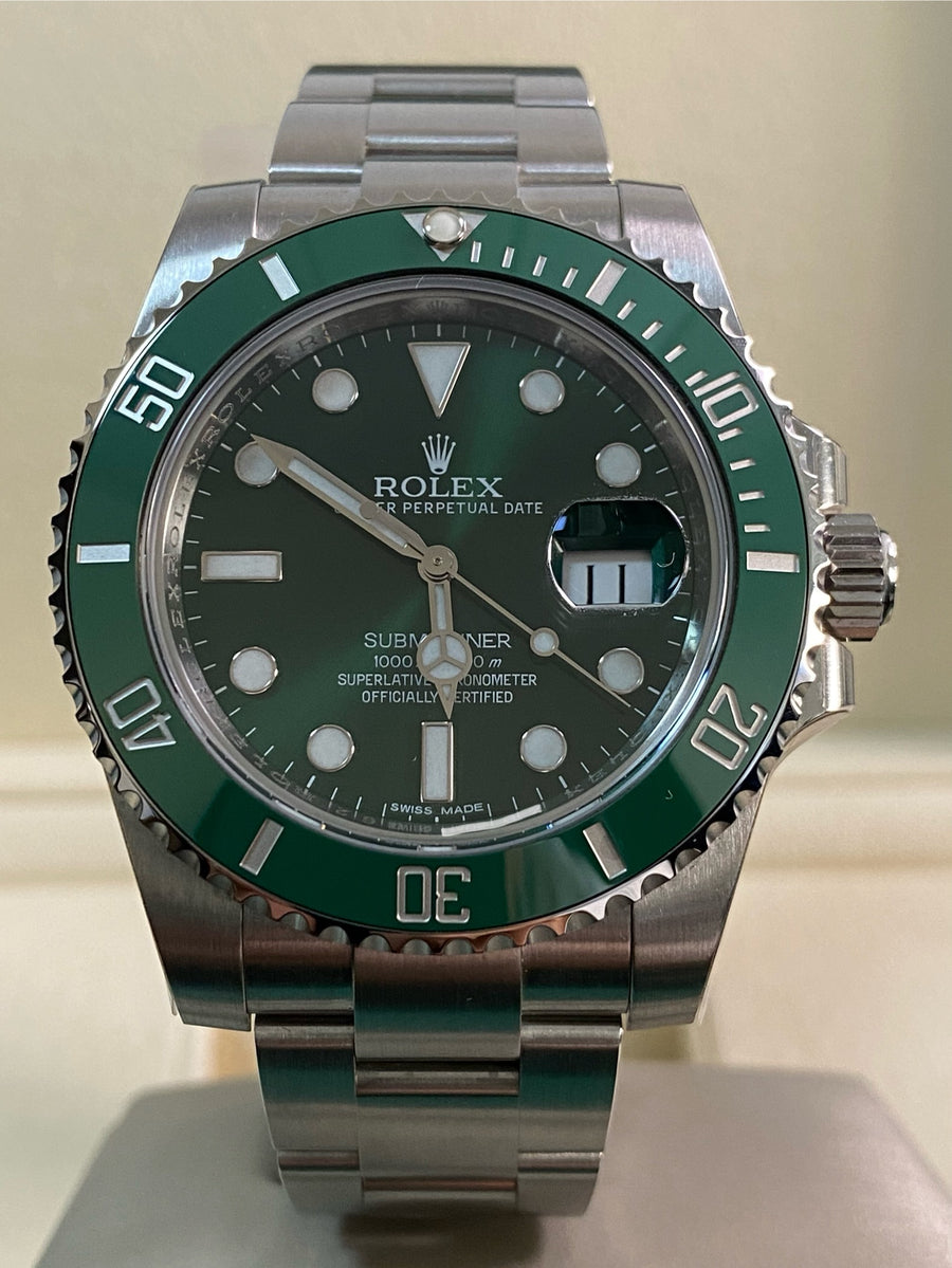 Rolex Steel Submariner Date - 2015 - "Hulk" - 116610LV *FULL STICKERS*