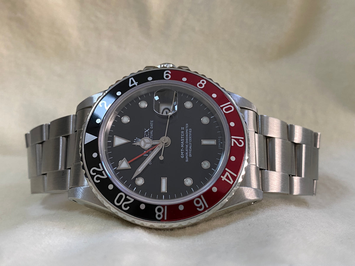 Rolex Steel GMT-Master II - "Coke" Pre Ceramic Bezel - "Fat Lady" - Oyster Bracelet - 16760