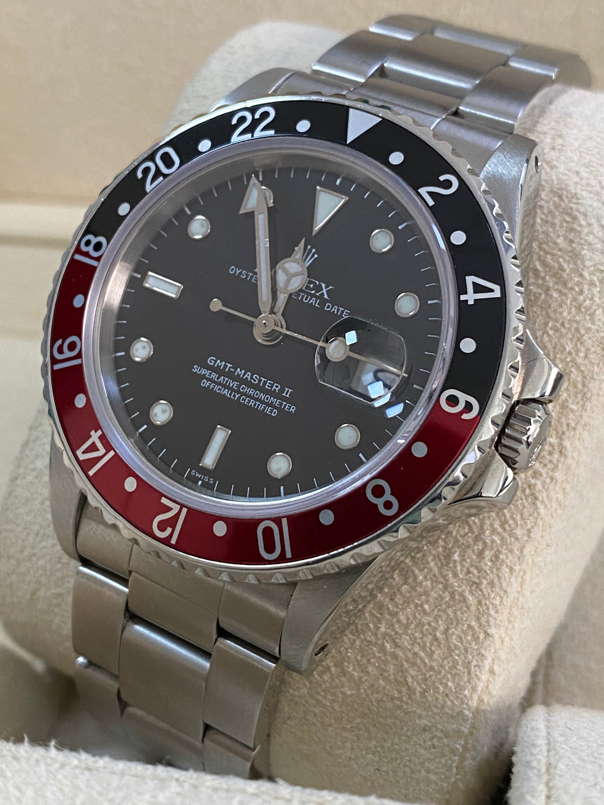 Rolex Steel GMT-Master II - "Coke" Pre Ceramic Bezel - "Fat Lady" - Oyster Bracelet - 16760