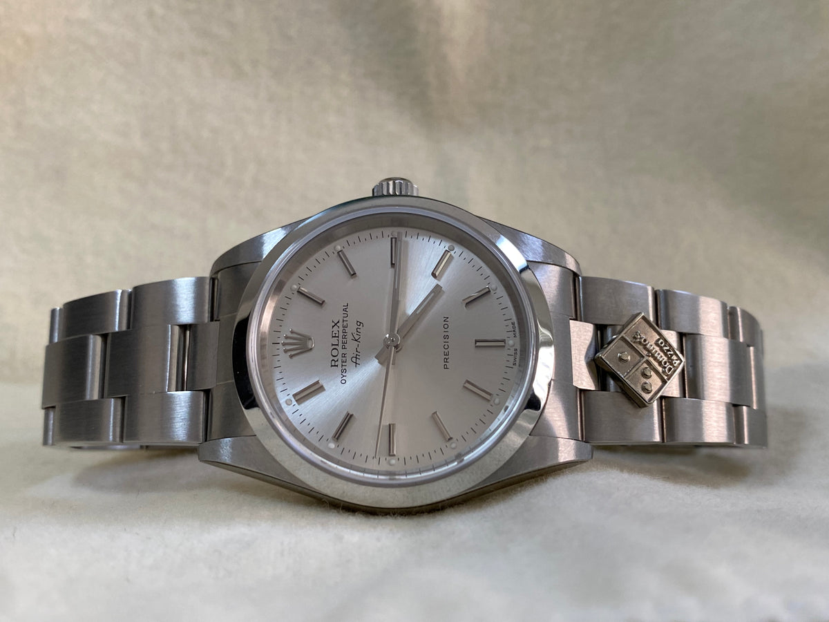 Rolex Air-King  - F serial - Domino's Pizza Edition - Domed Bezel - Silver Dial - 14000